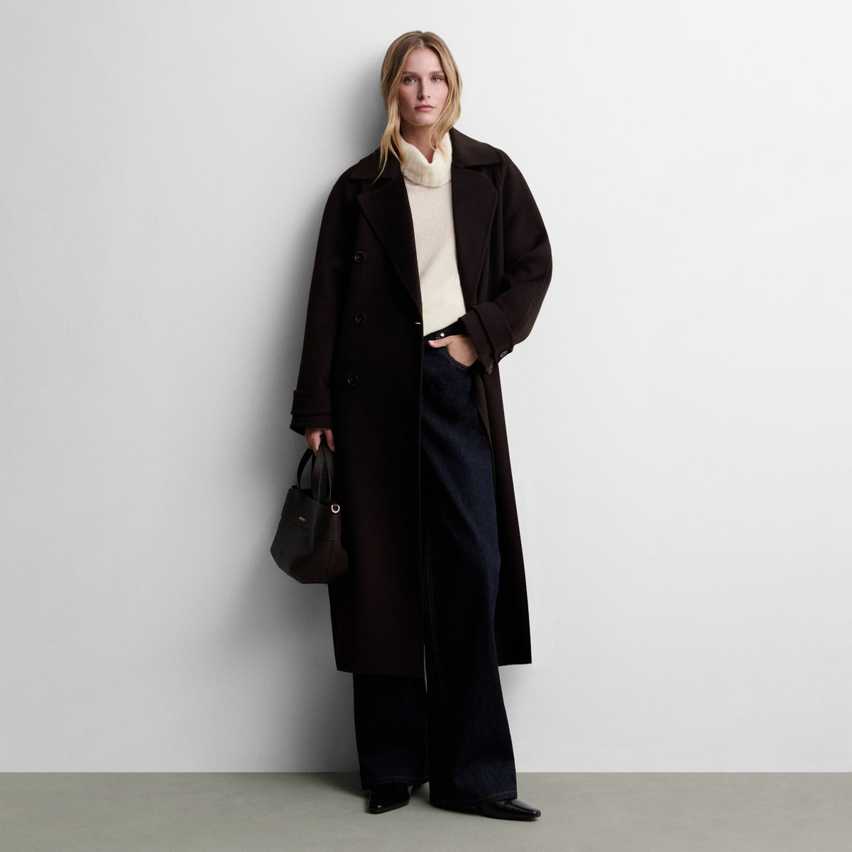 Double-faced wool coat