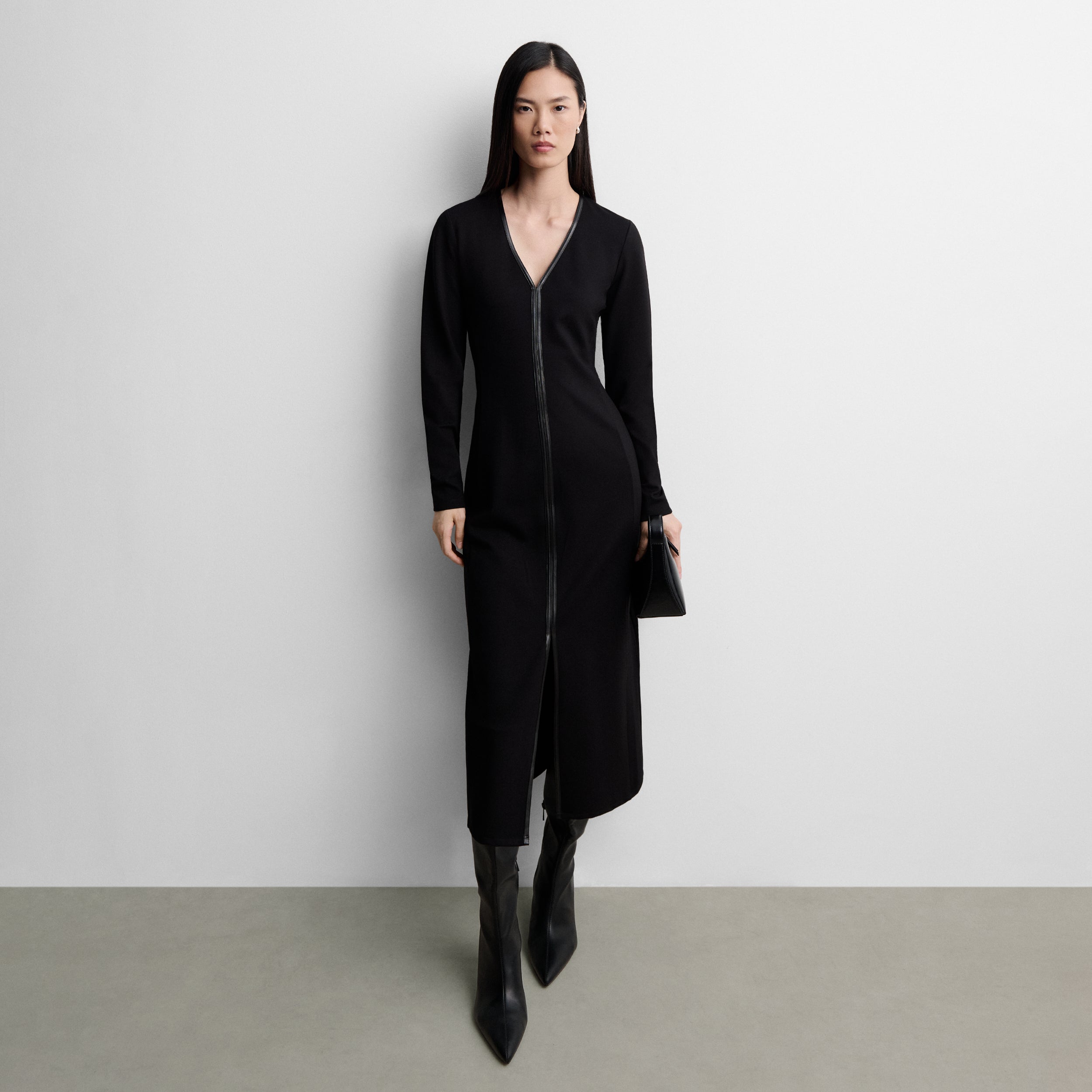 Robe en maille bicolore