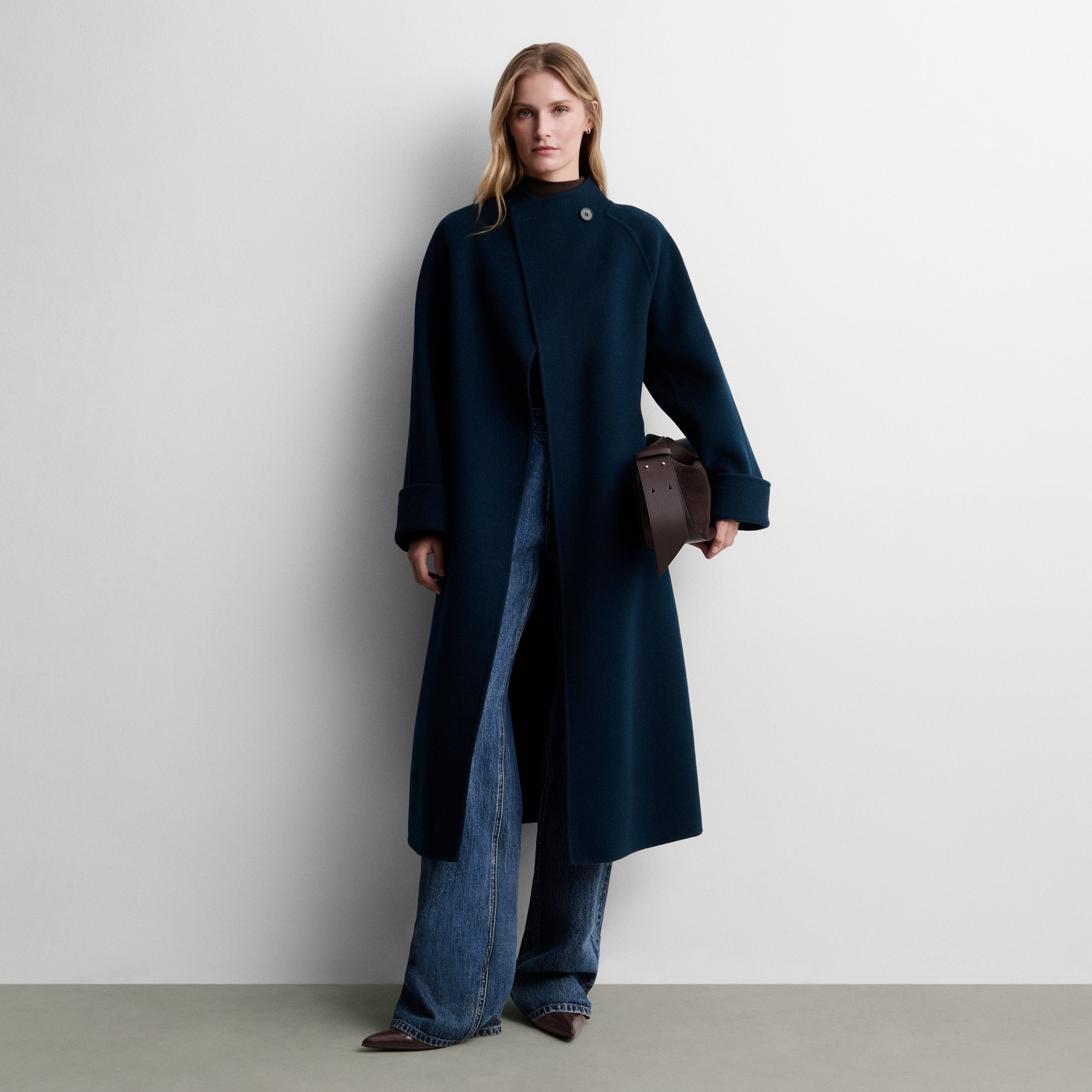 Manteau long en laine