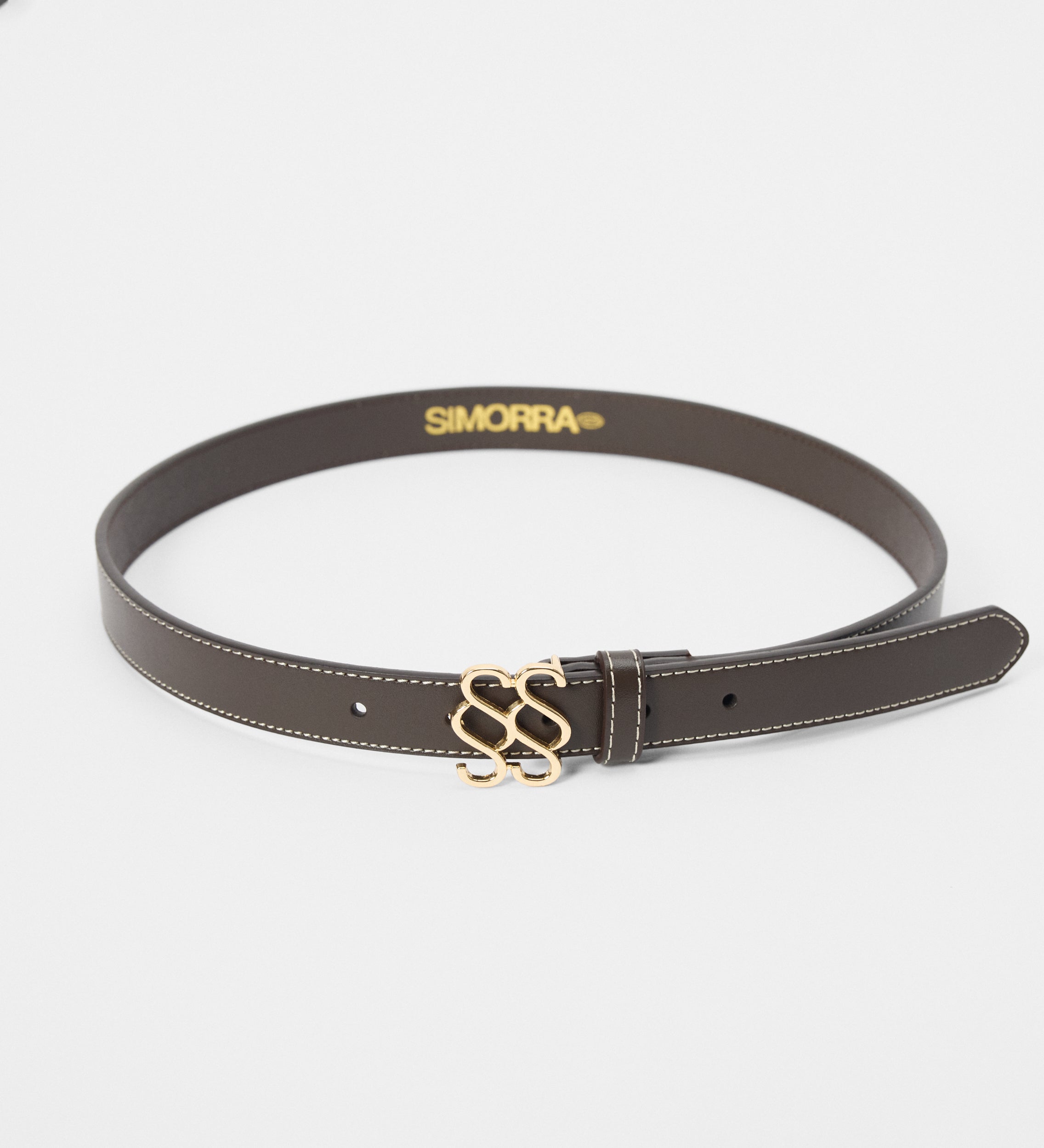 Metal logo belt