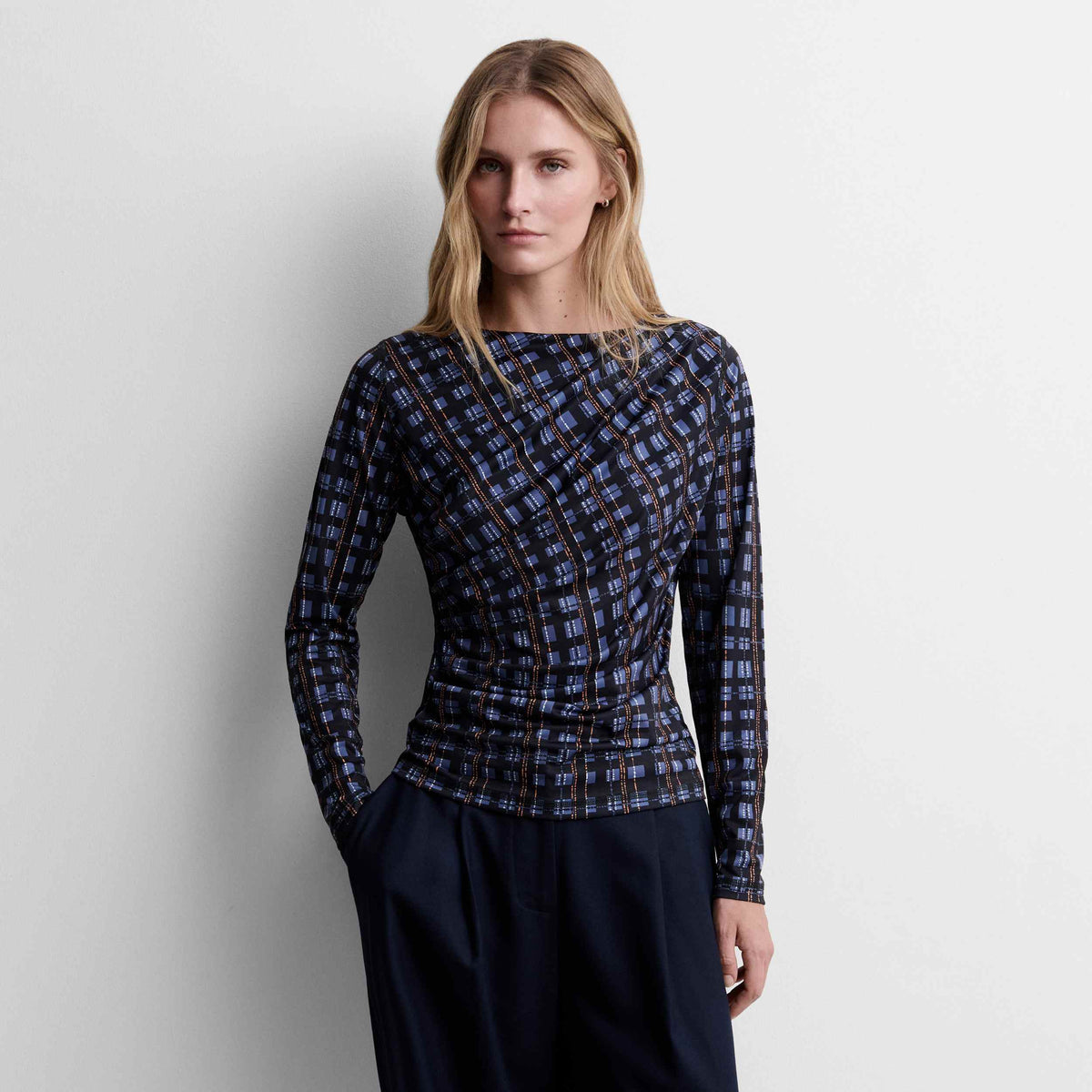 T-shirt drapé imprimé