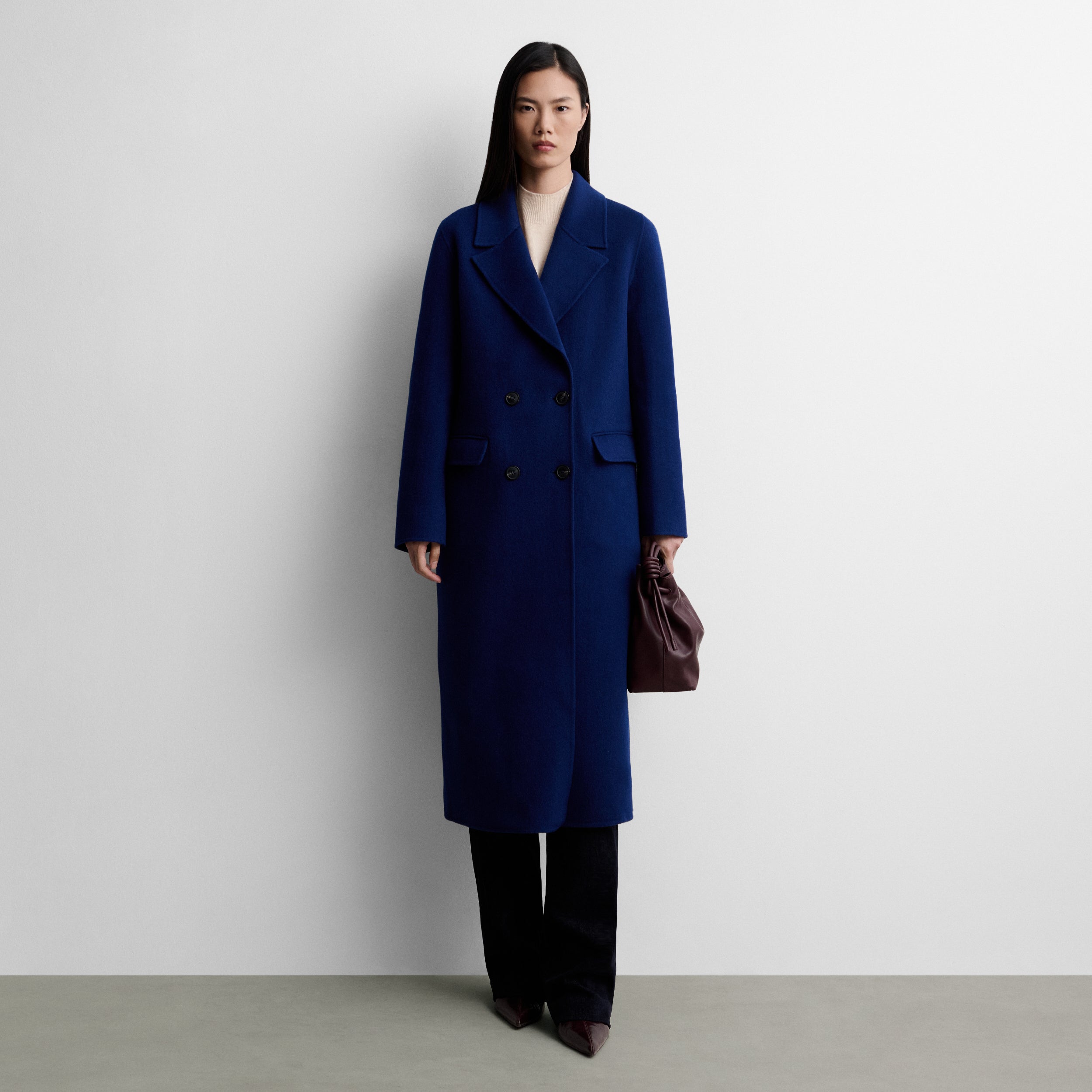 Manteau en laine double face