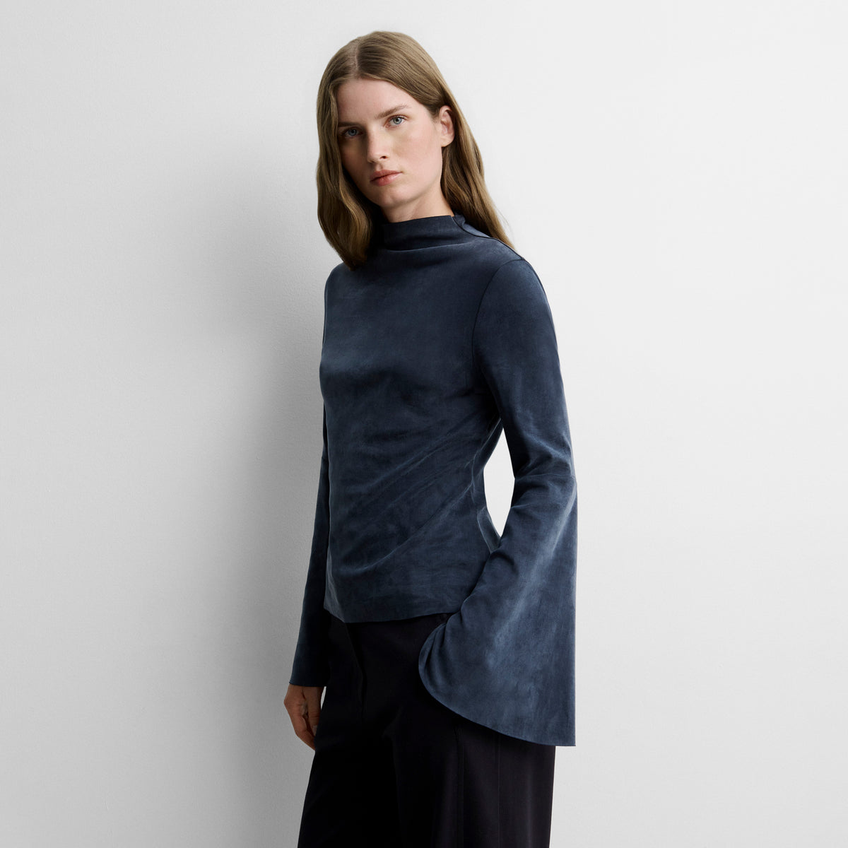 Top with flared sleeves