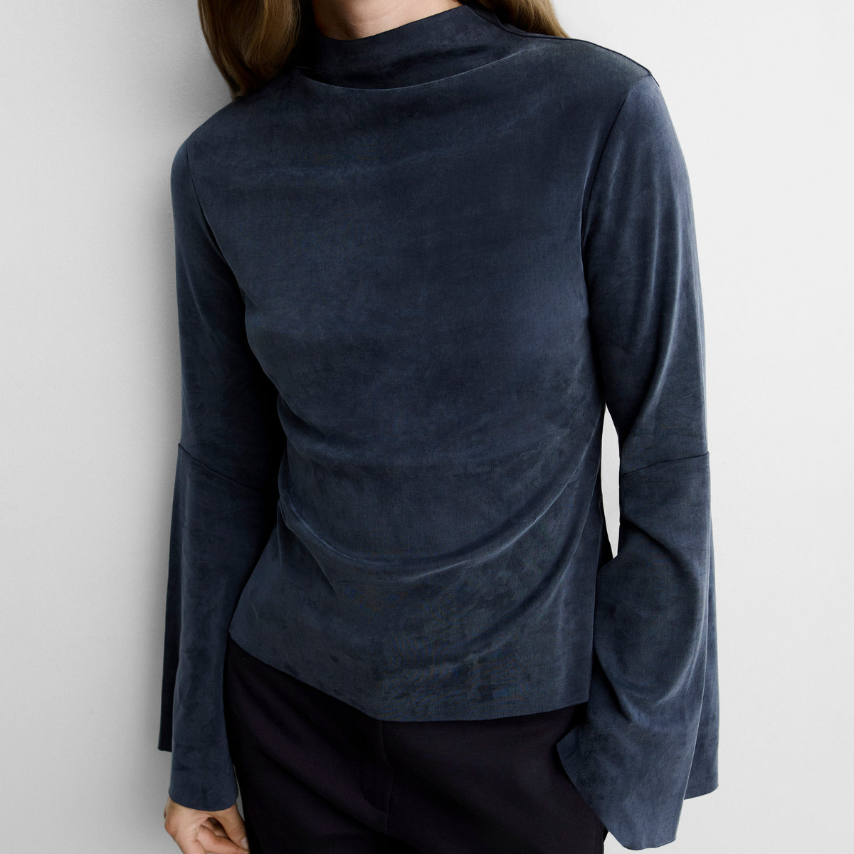 Top with flared sleeves