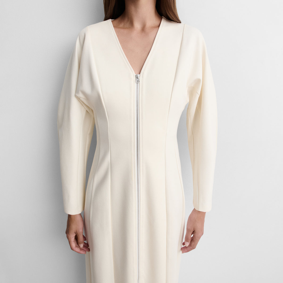 Midi dress with zip