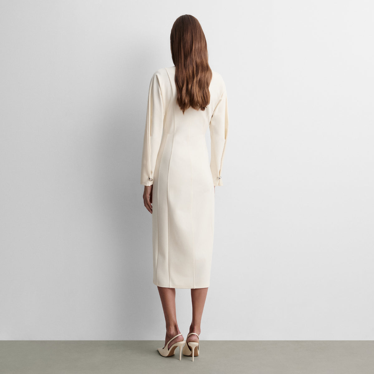 Midi dress with zip