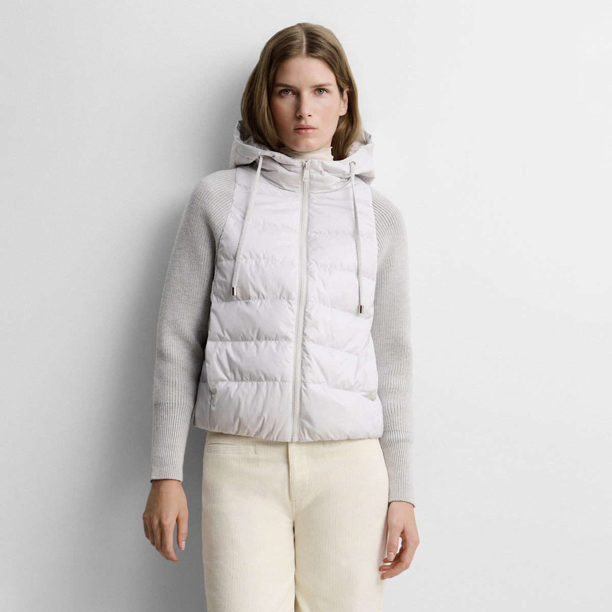 Parka courte bimatière