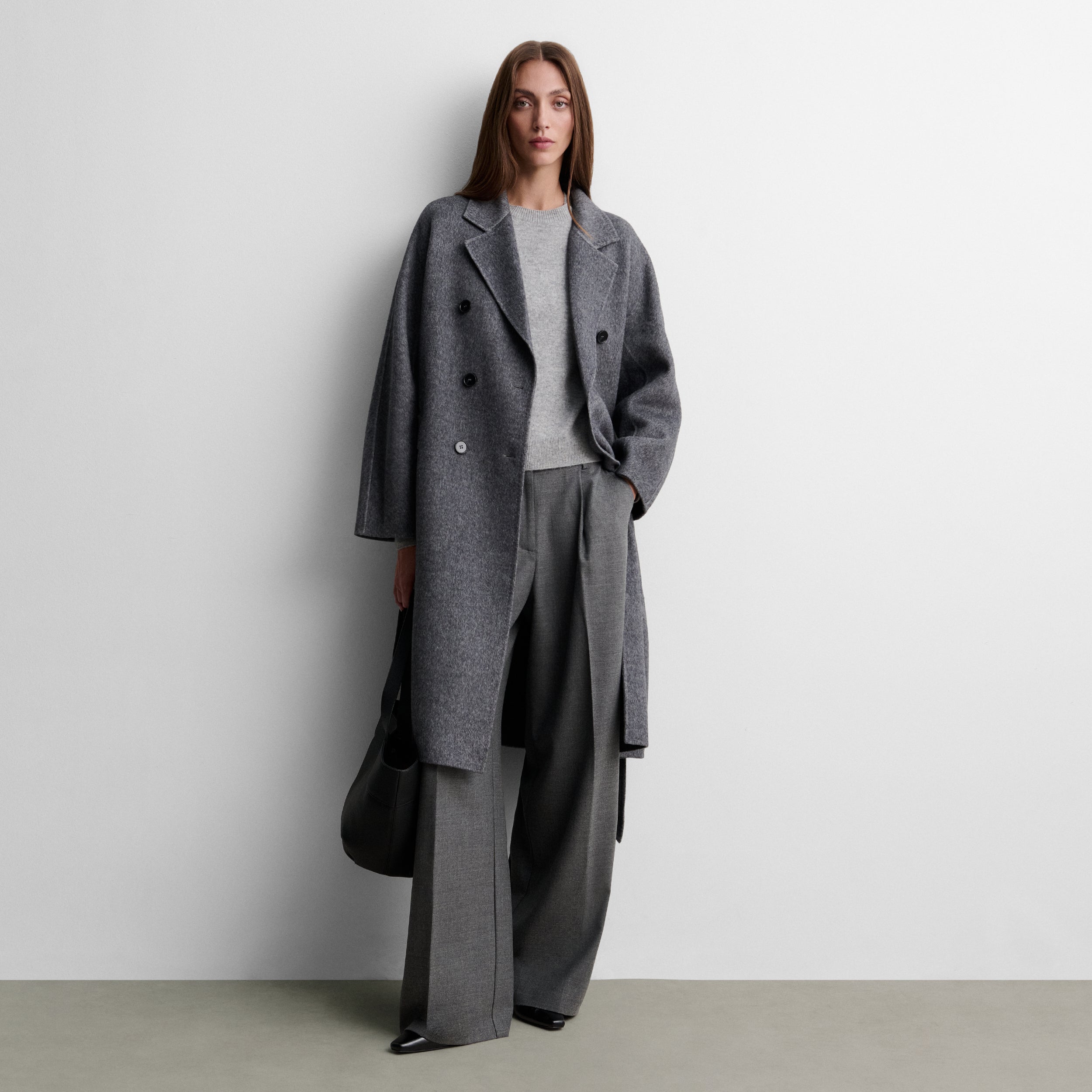Manteau long croisé