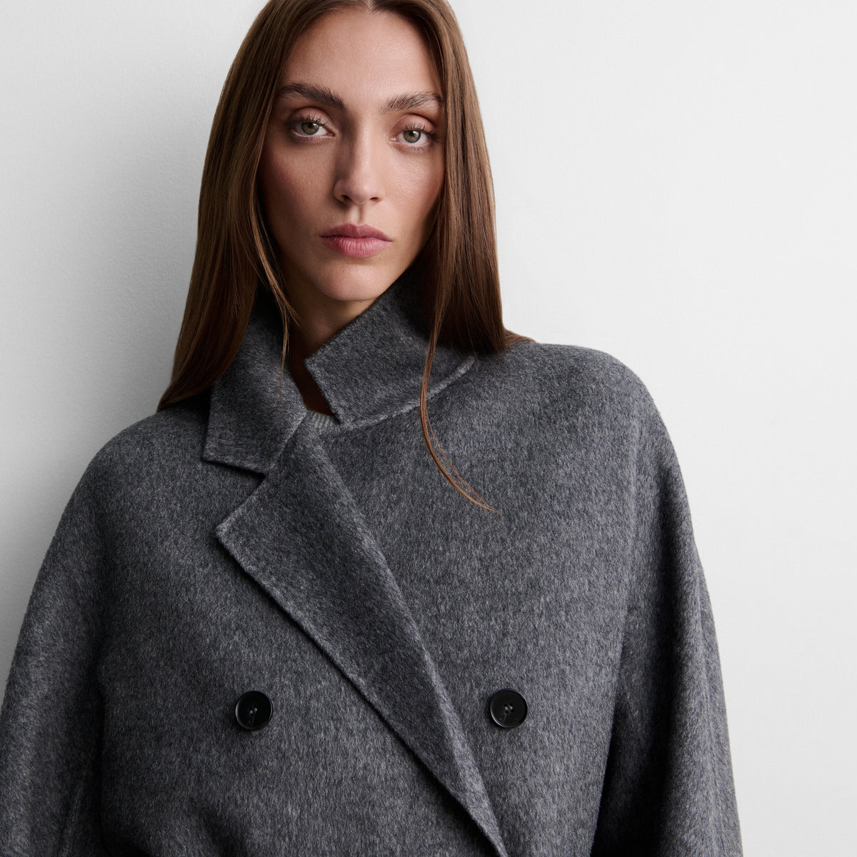 Manteau long croisé