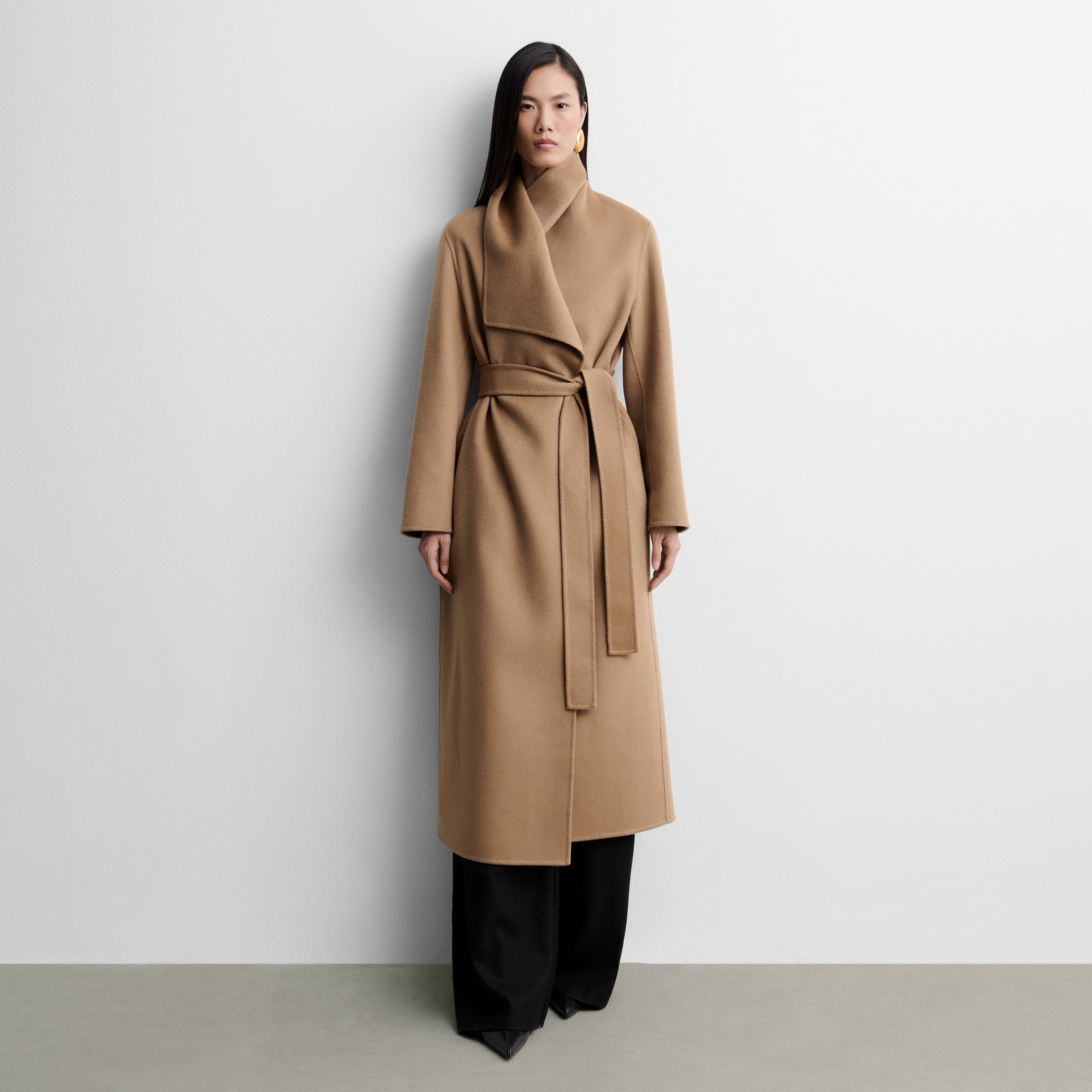 Manteau long double face