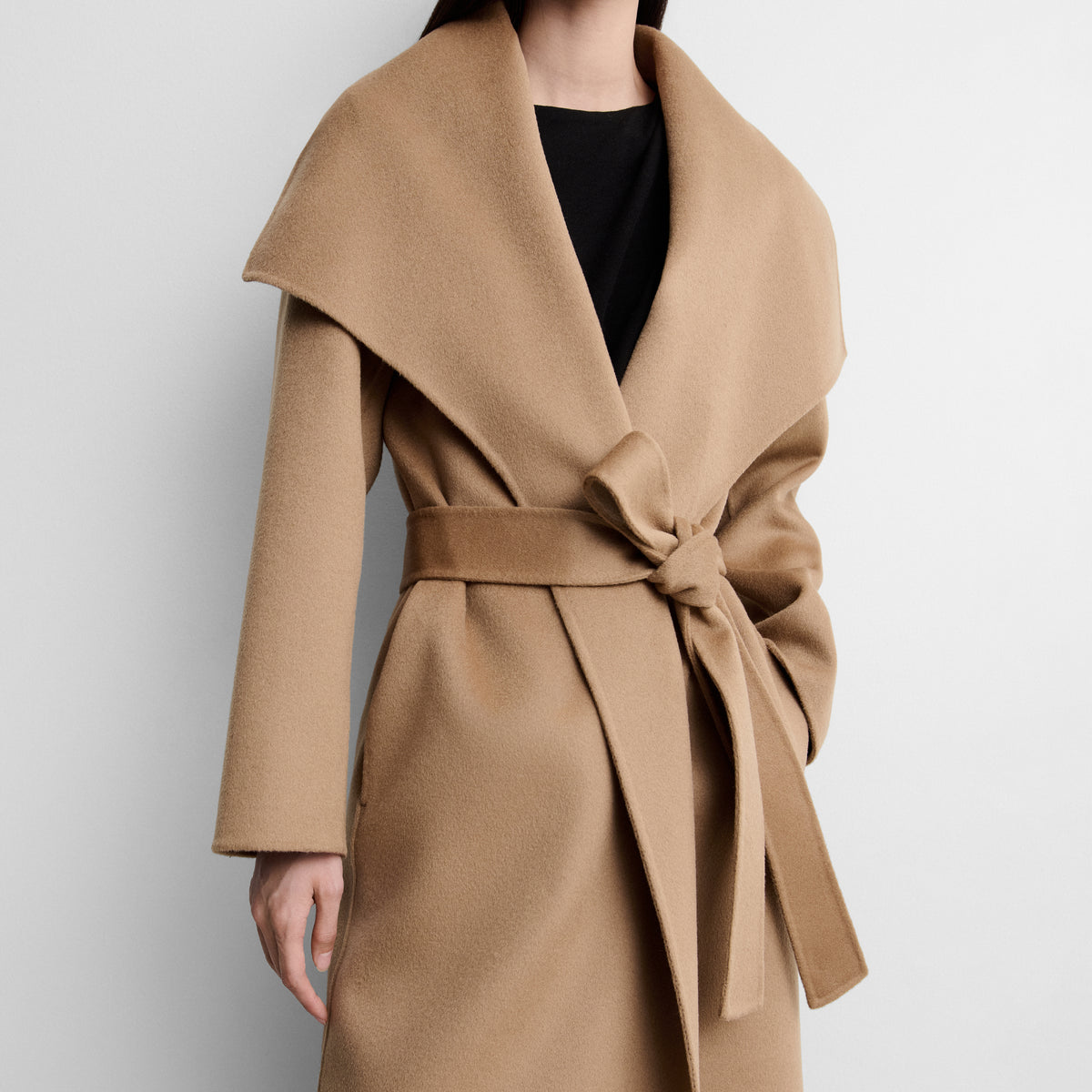 Manteau long double face