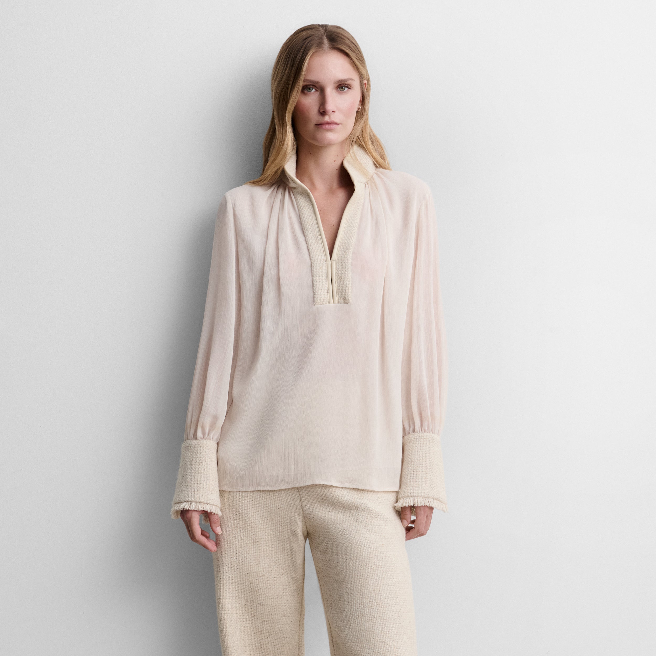 Blusa gasa bimateria