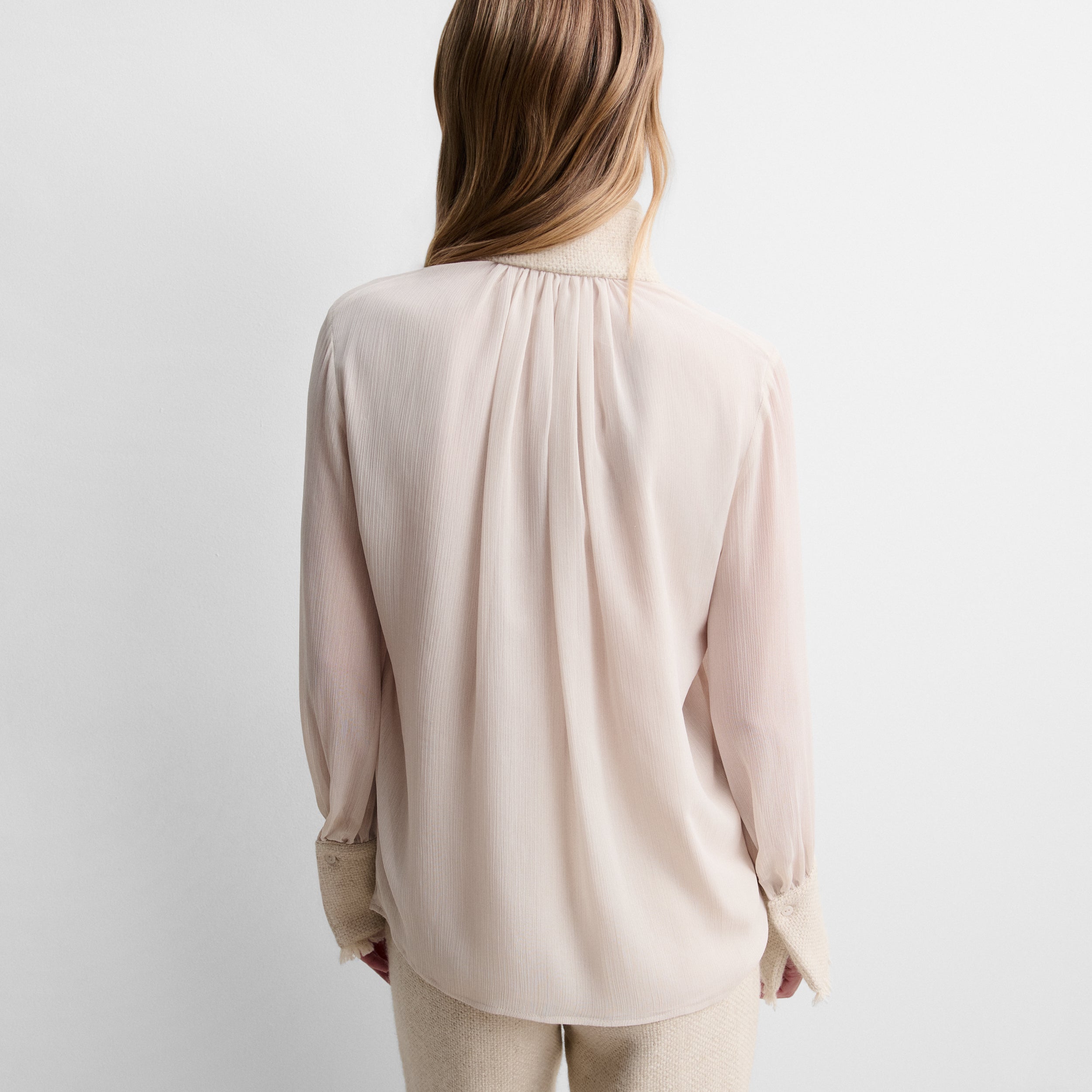 Blusa gasa bimateria