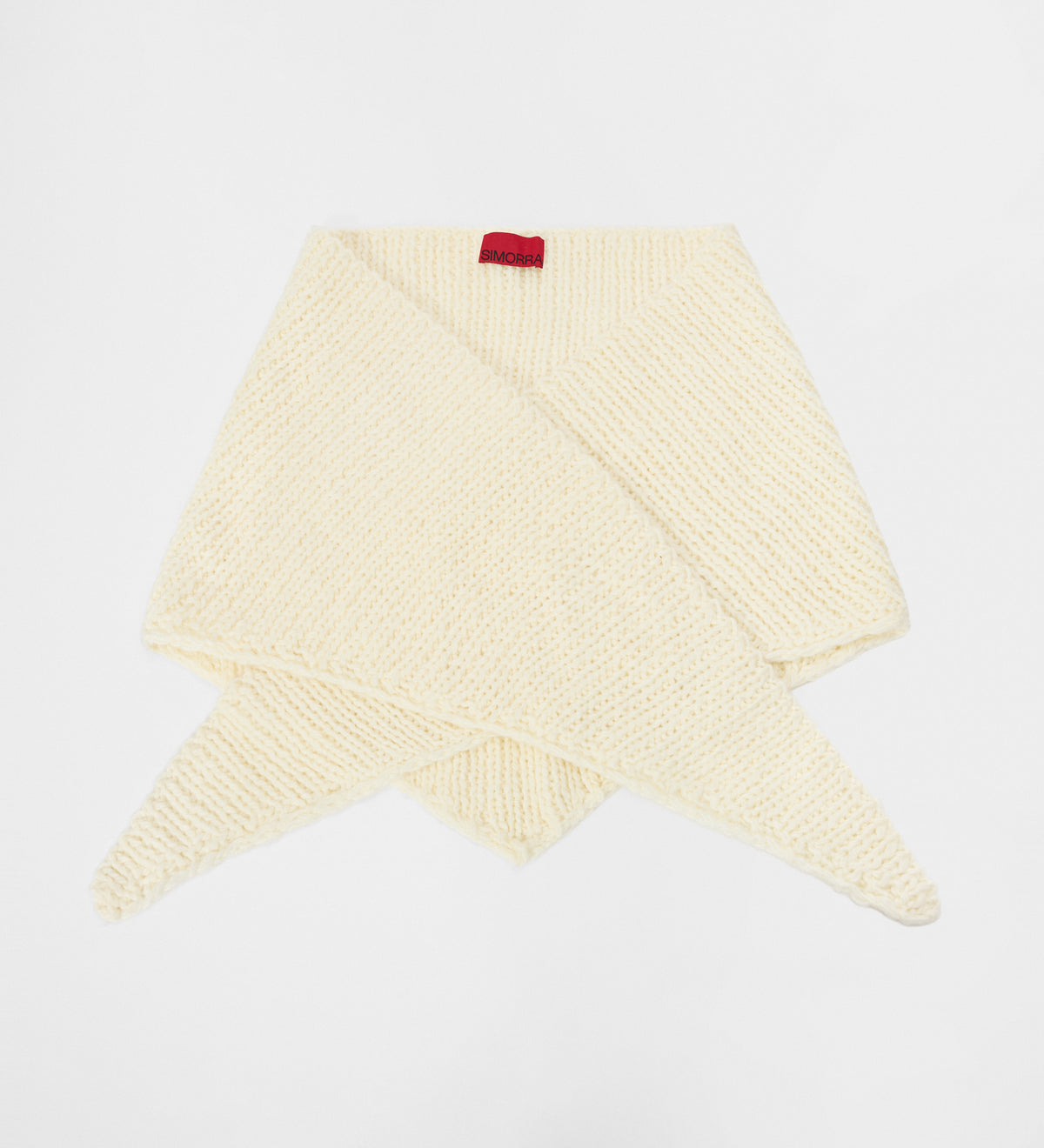 Triangular knit scarf