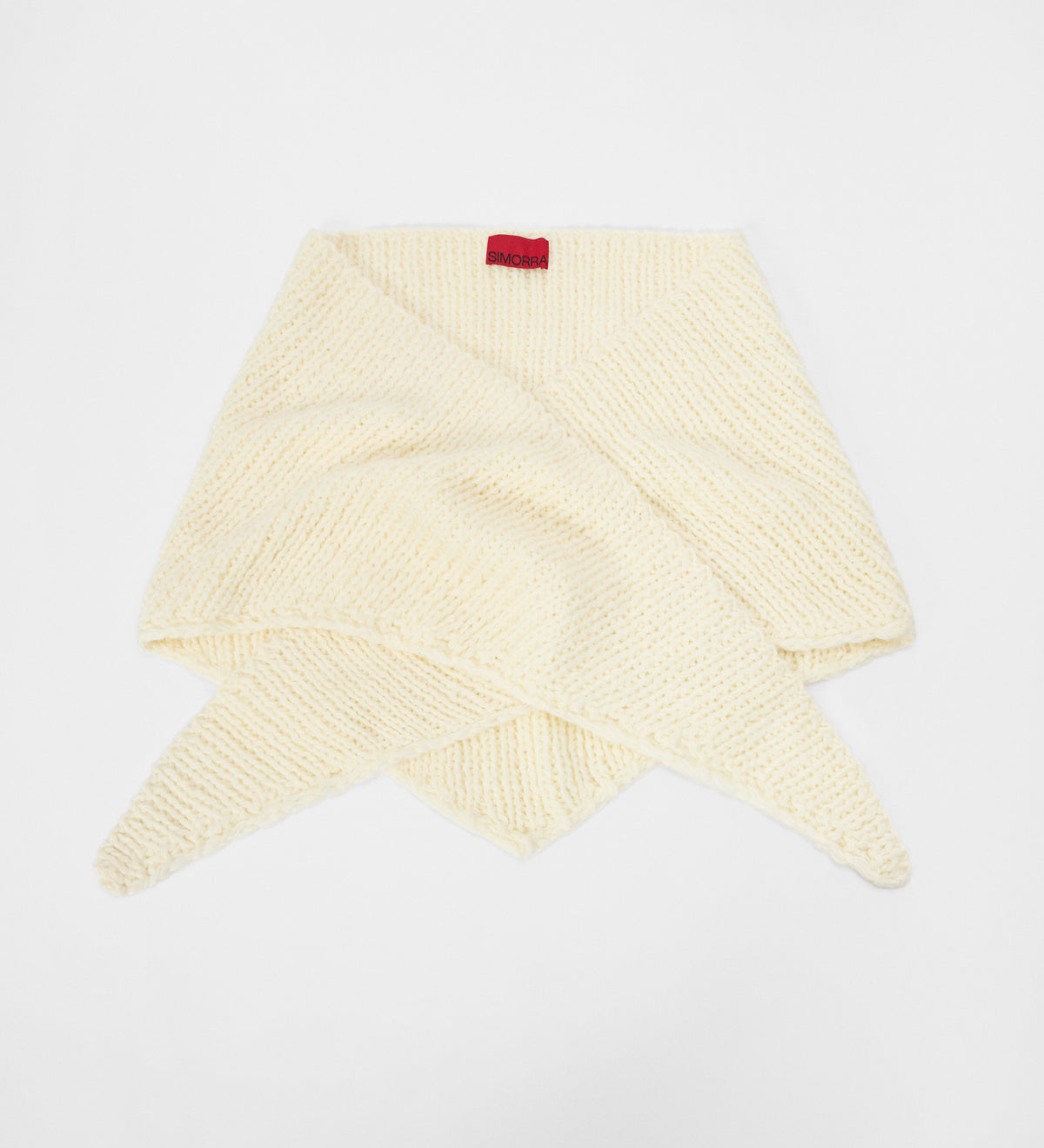 Triangular knit scarf