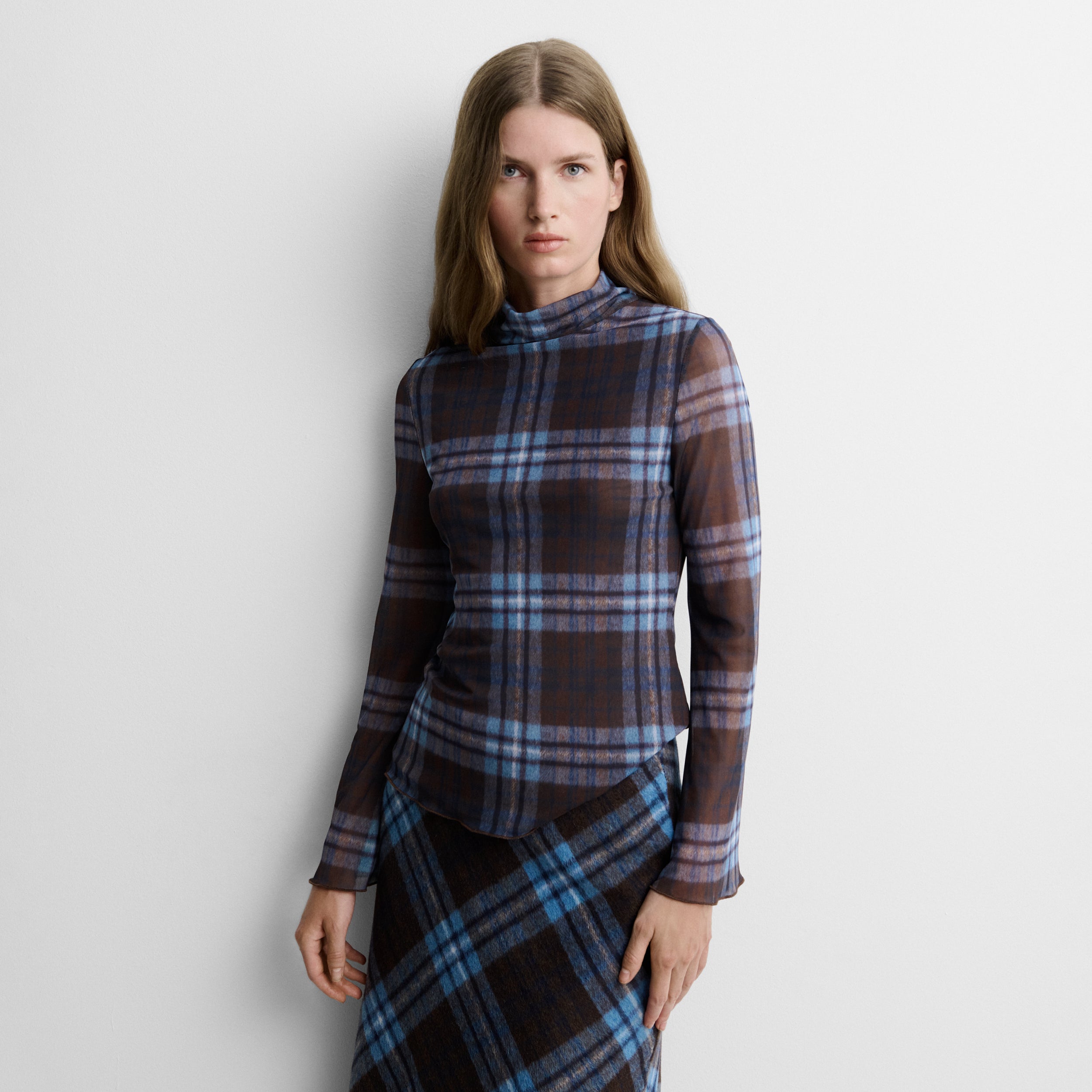 Top tul estampado