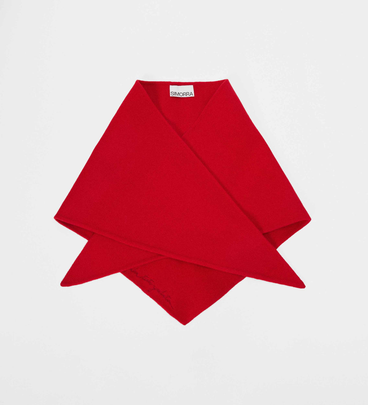 Triangular cashmere scarf