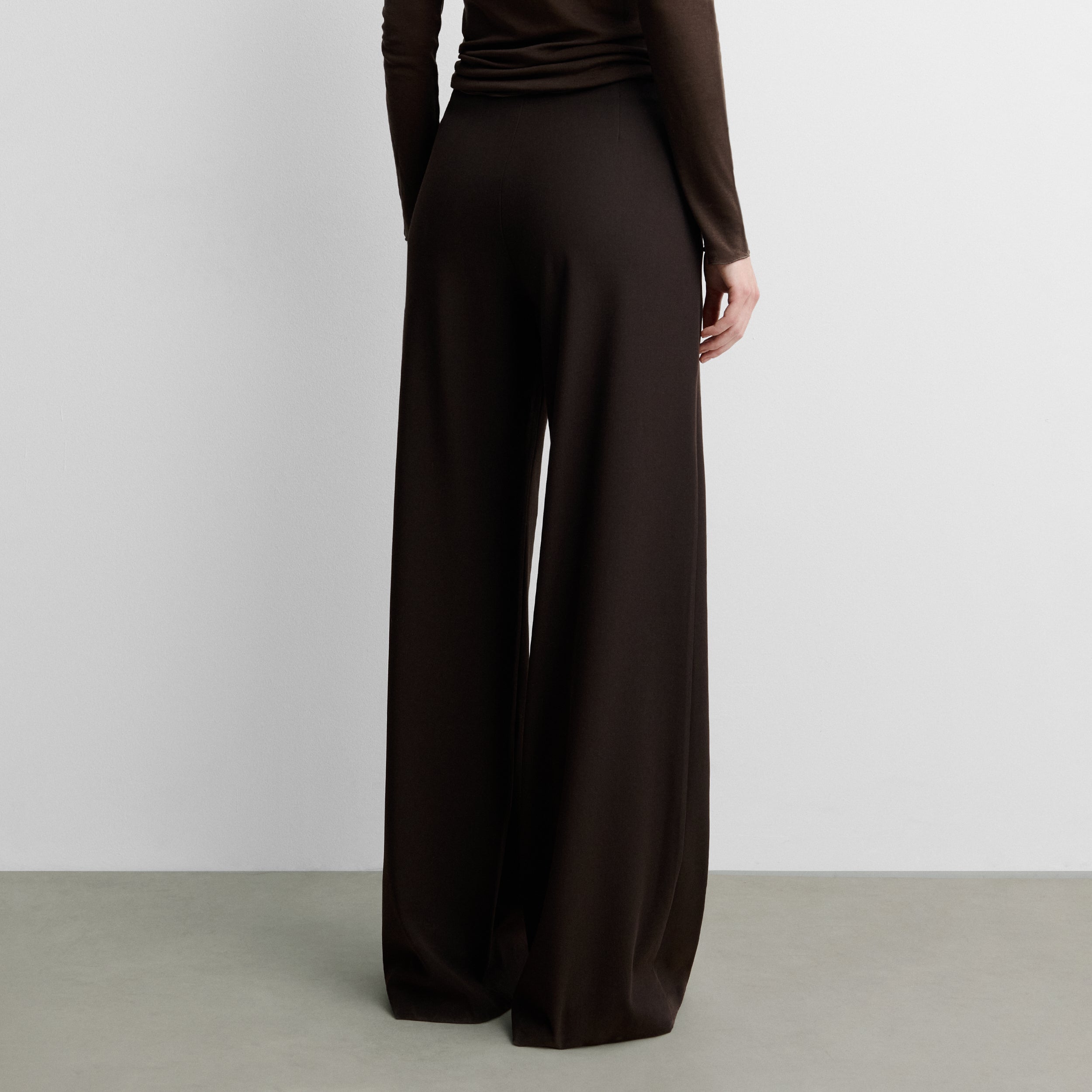 Pantalon large taille haute