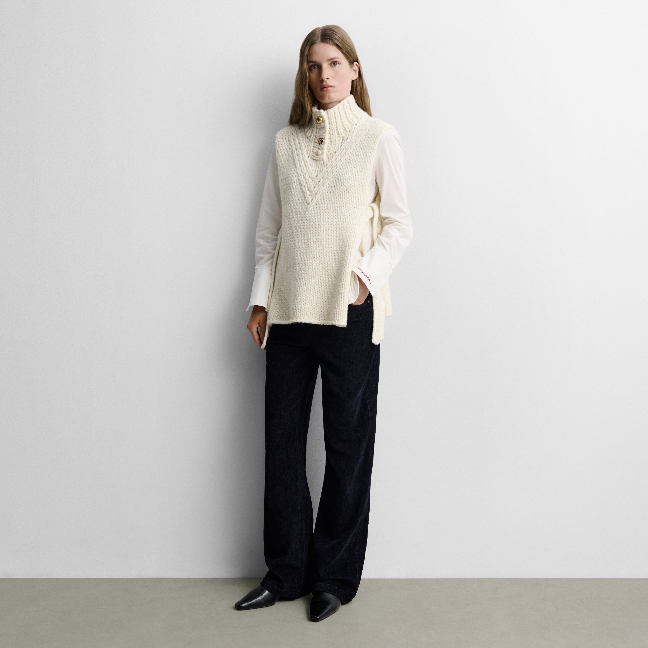 Gilet en maille à boutons