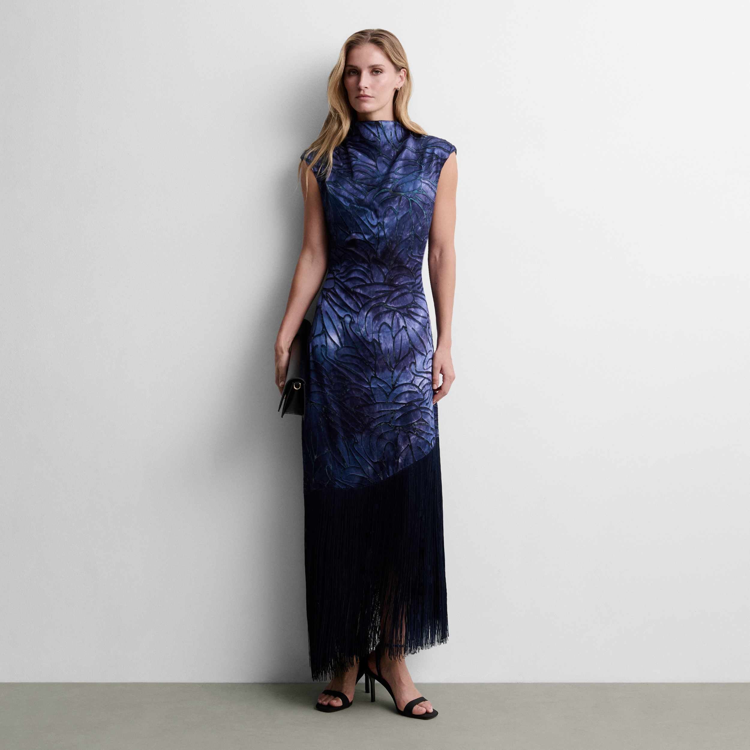 Robe midi à franges