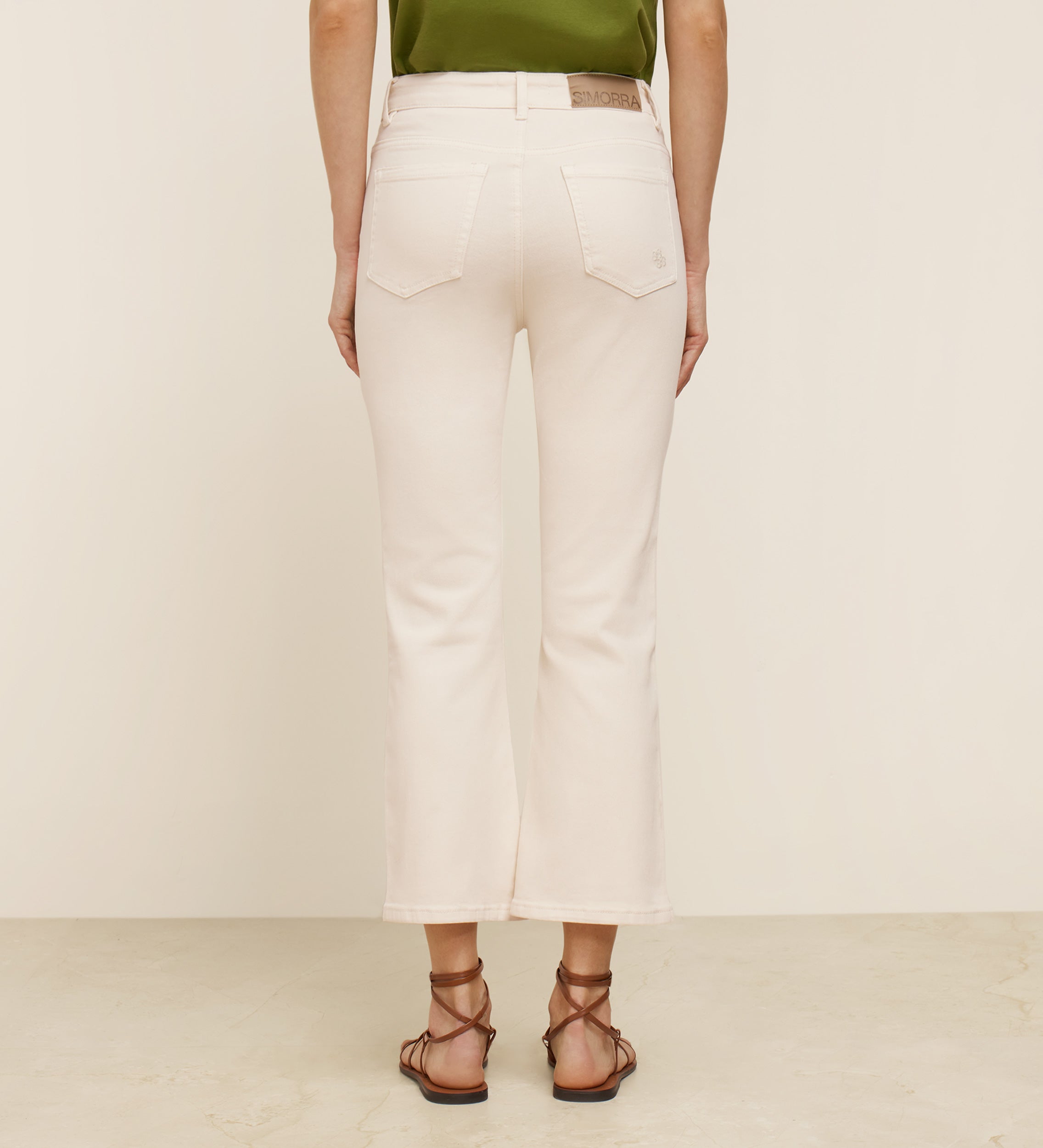 Flared cropped pants