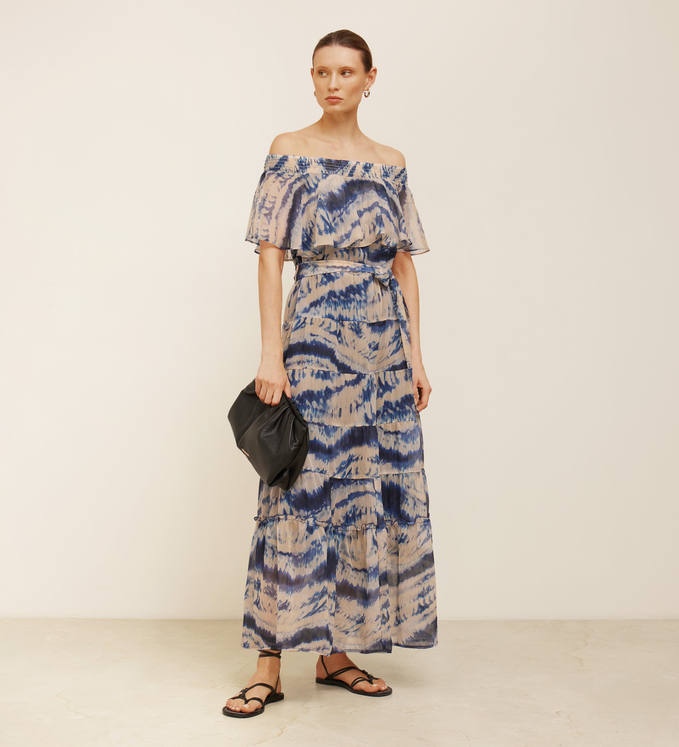 Flowing printed dress
