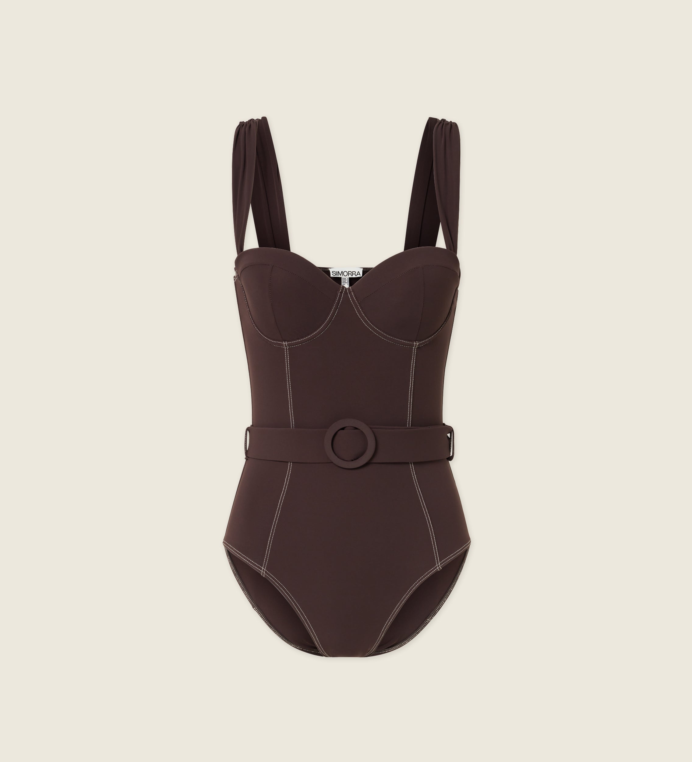 Maillot de bain galbé avec détail ceinture
