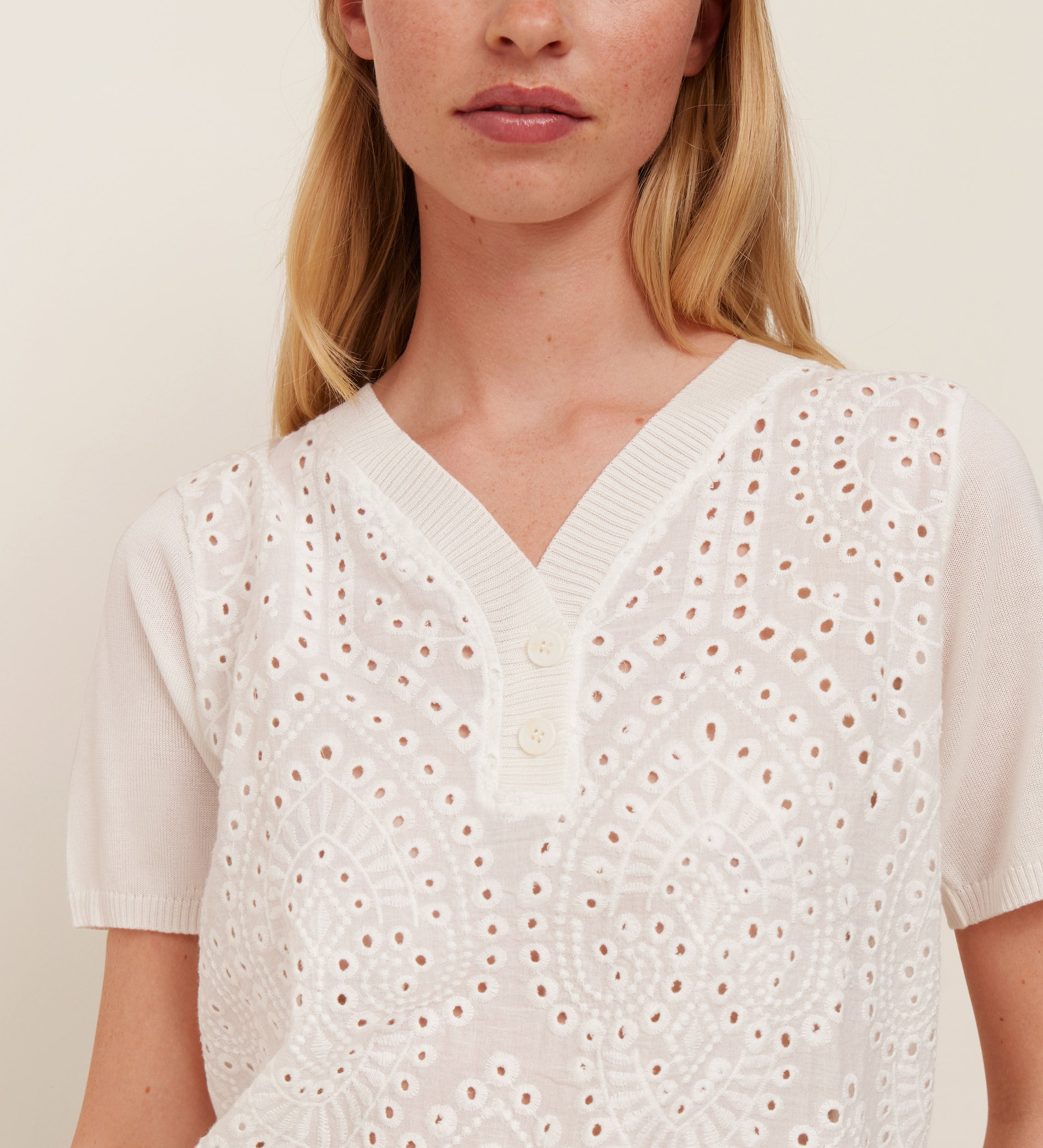 Haut en tricot à manches