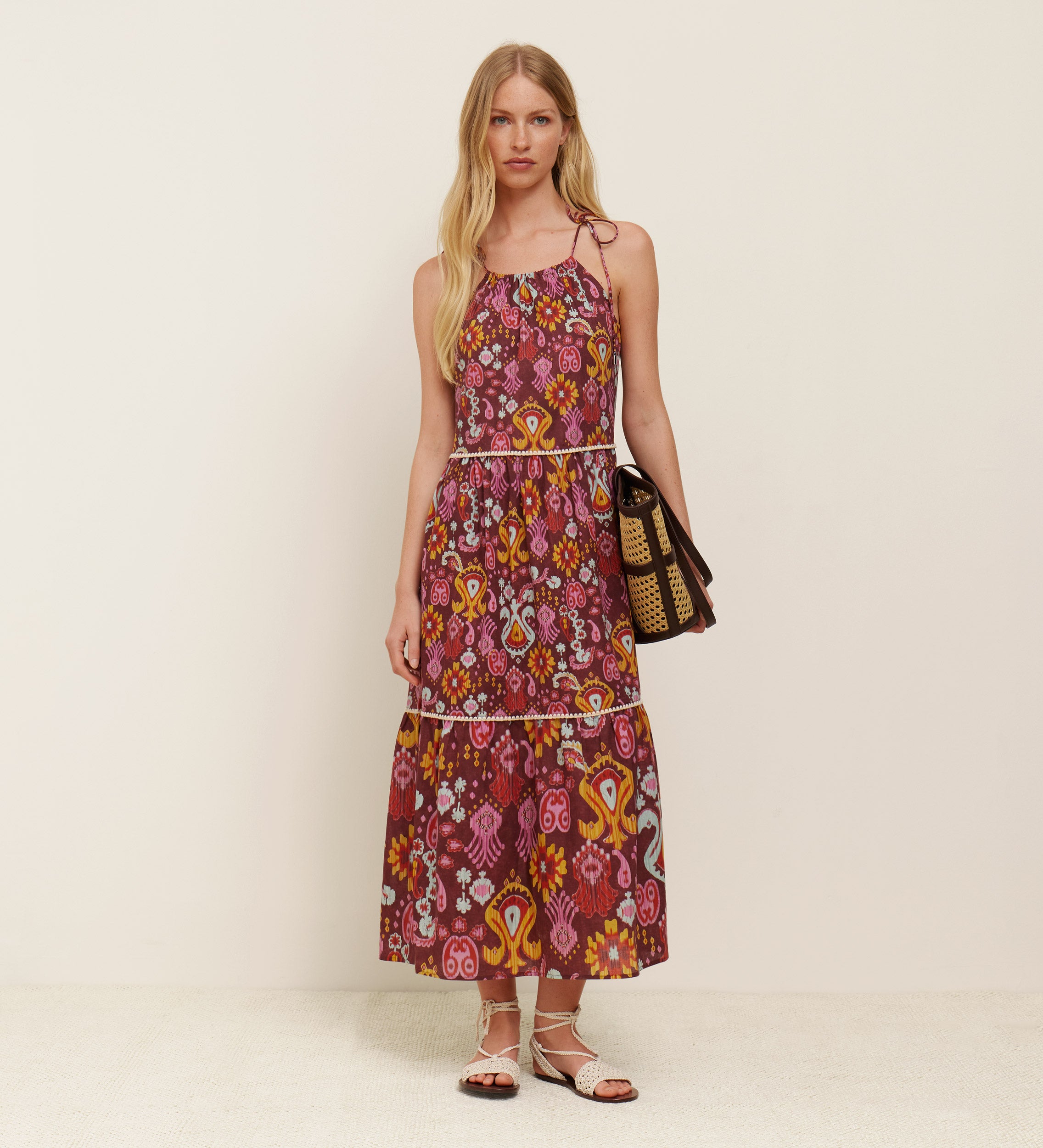 Vestido lazos estampado