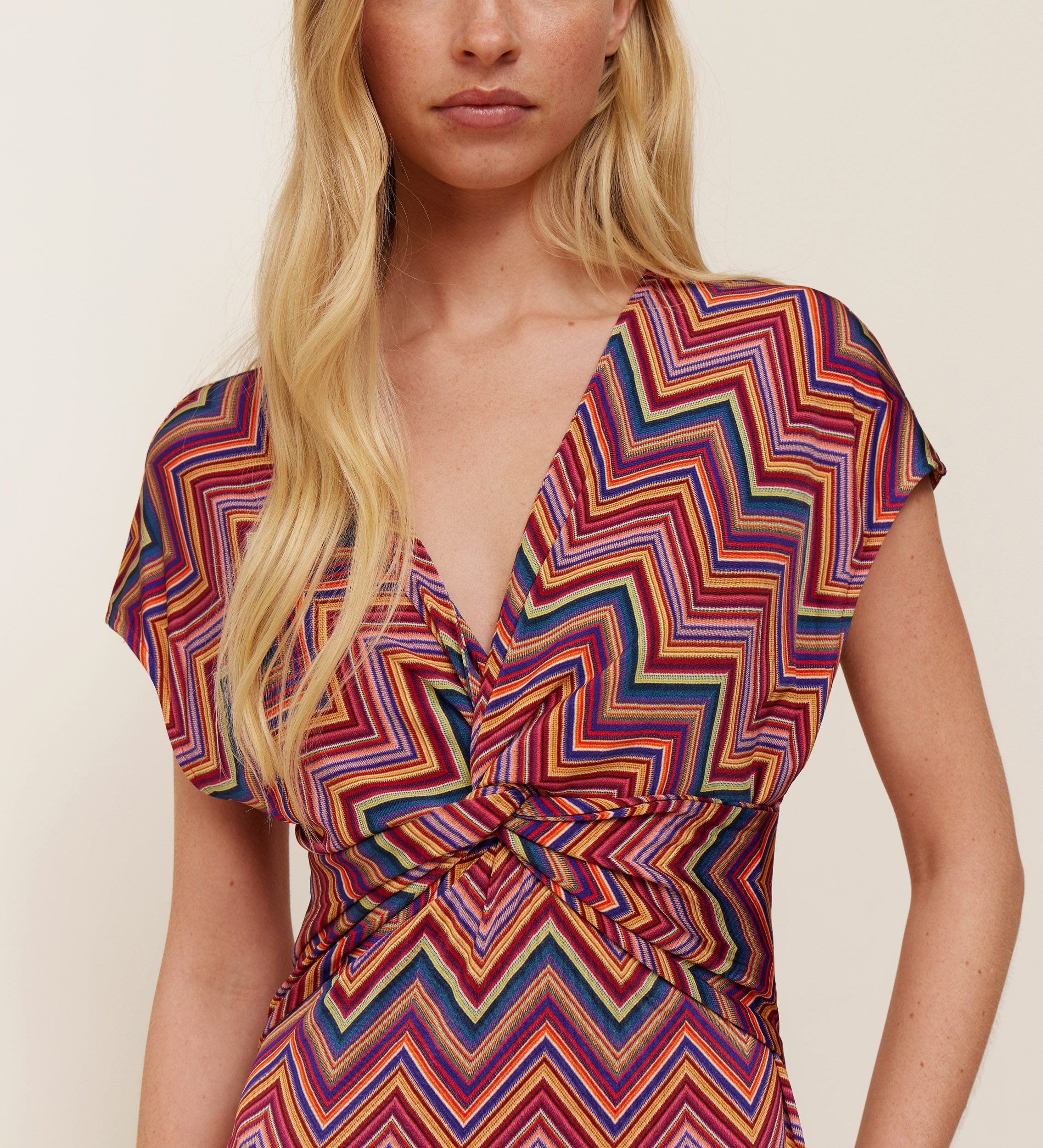 Robe en maille imprimée