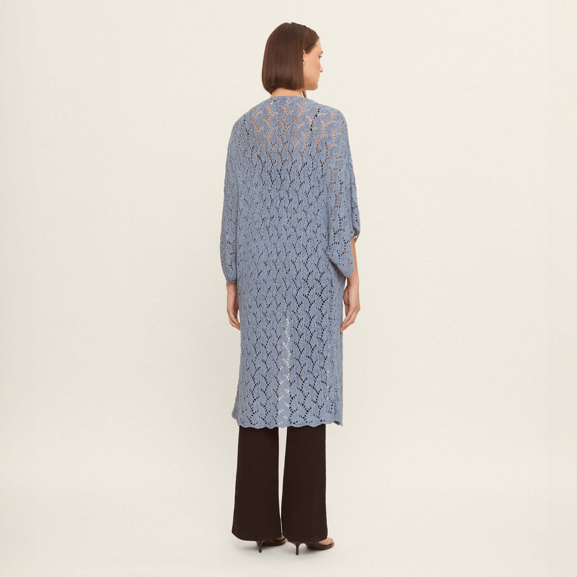 Cardigan punto calado