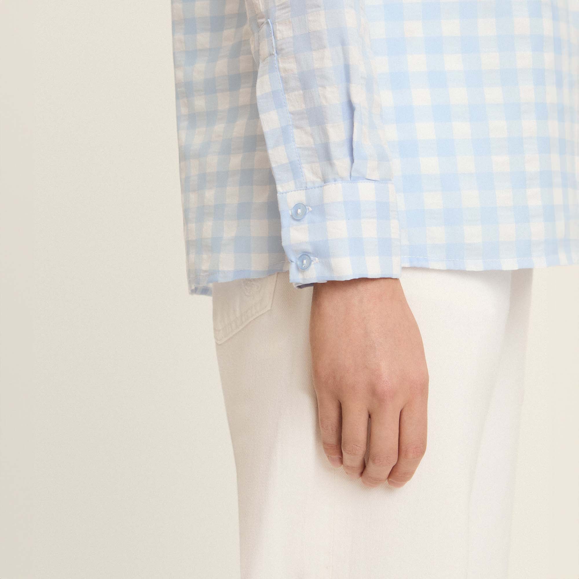 Gingham shirt blouse