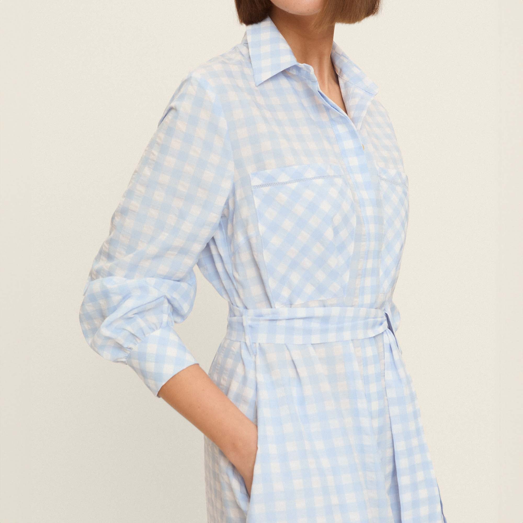 Vestido camisero vichy