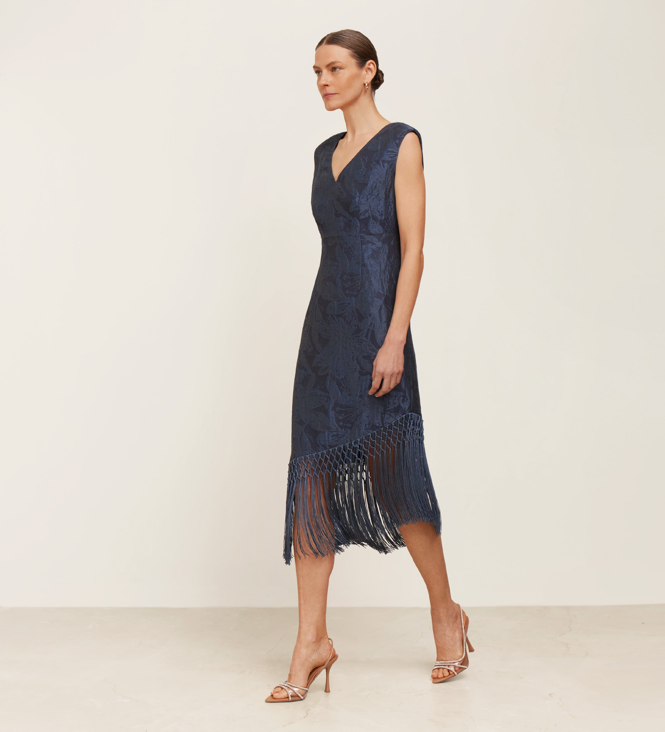Vestido midi jacquard