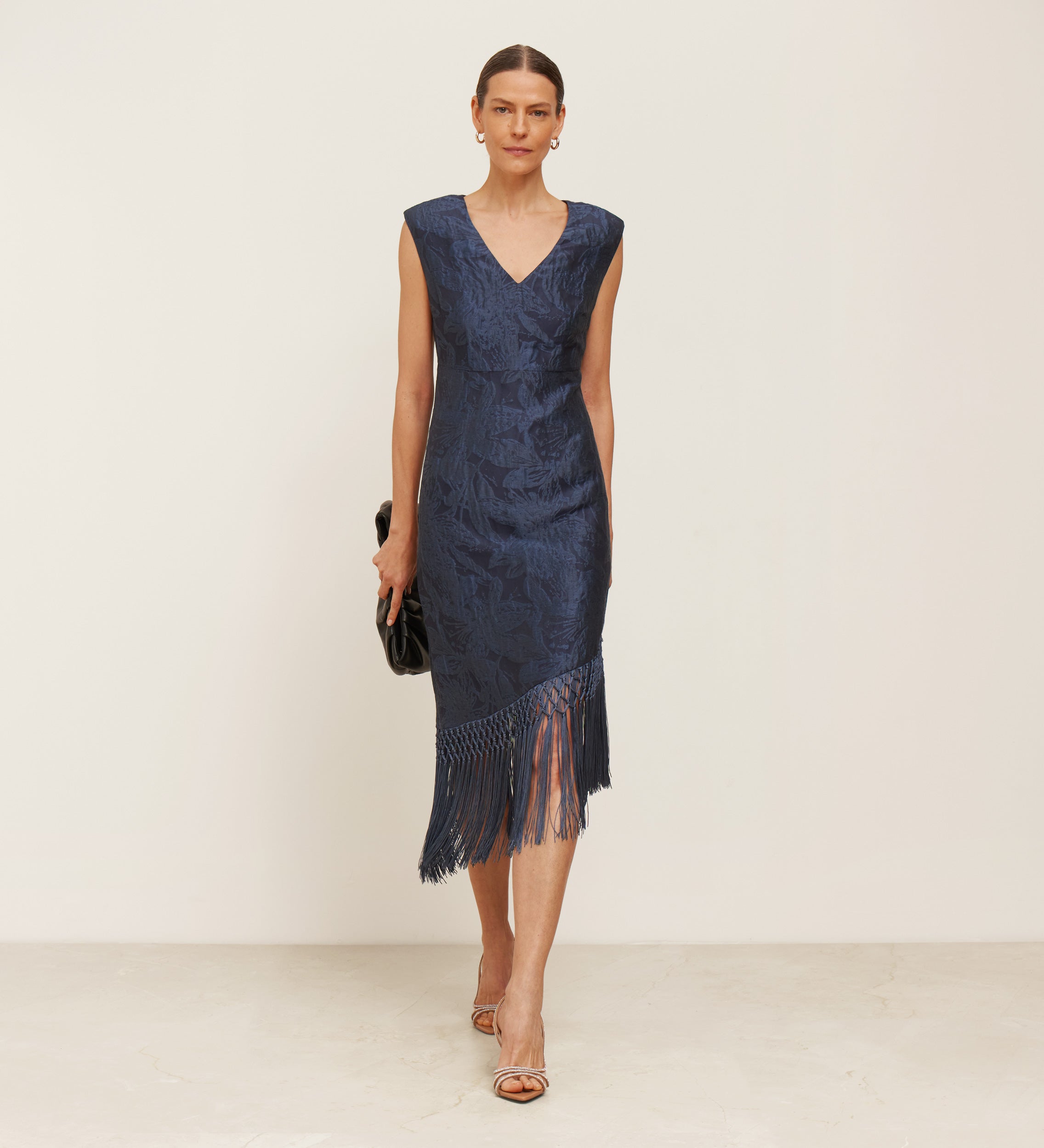 Vestido midi jacquard