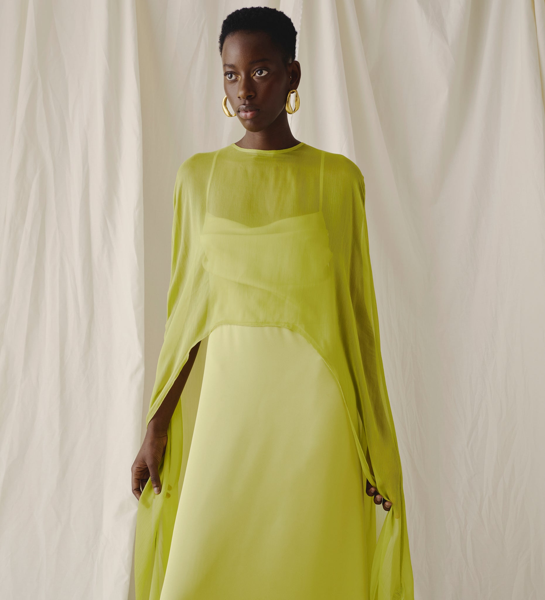 Poncho en mousseline