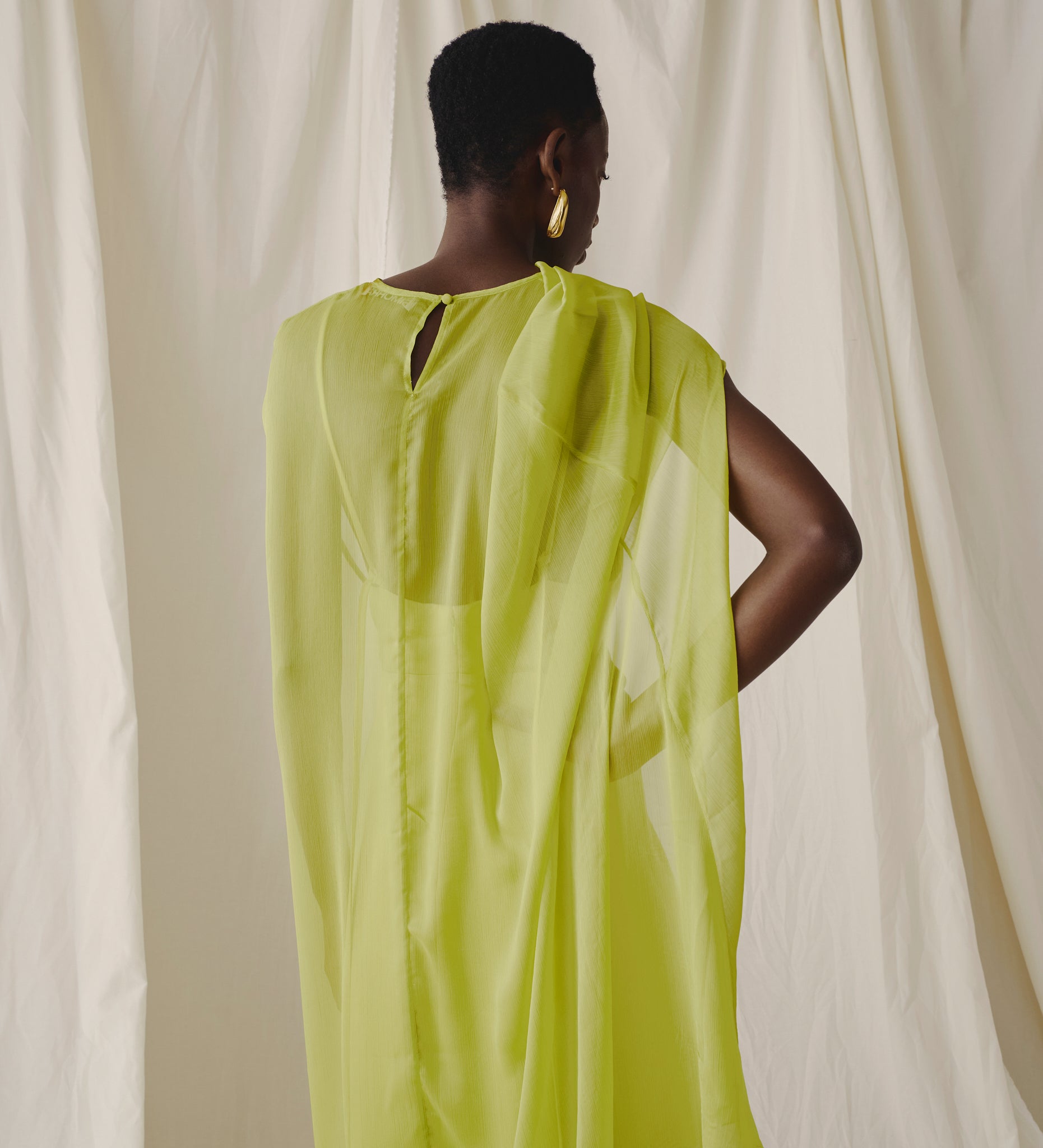 Poncho en mousseline