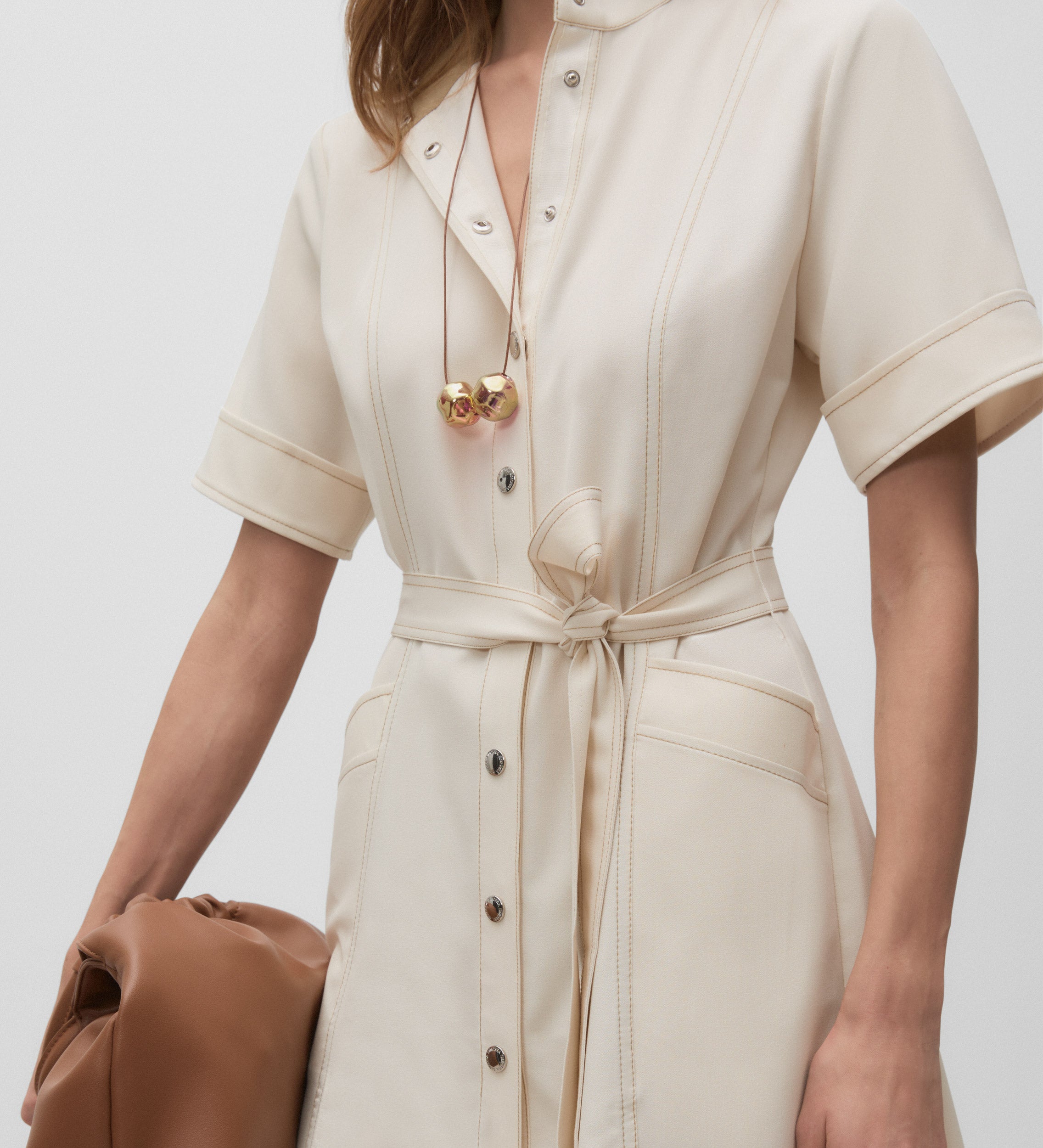 Short sleeve shirt dress