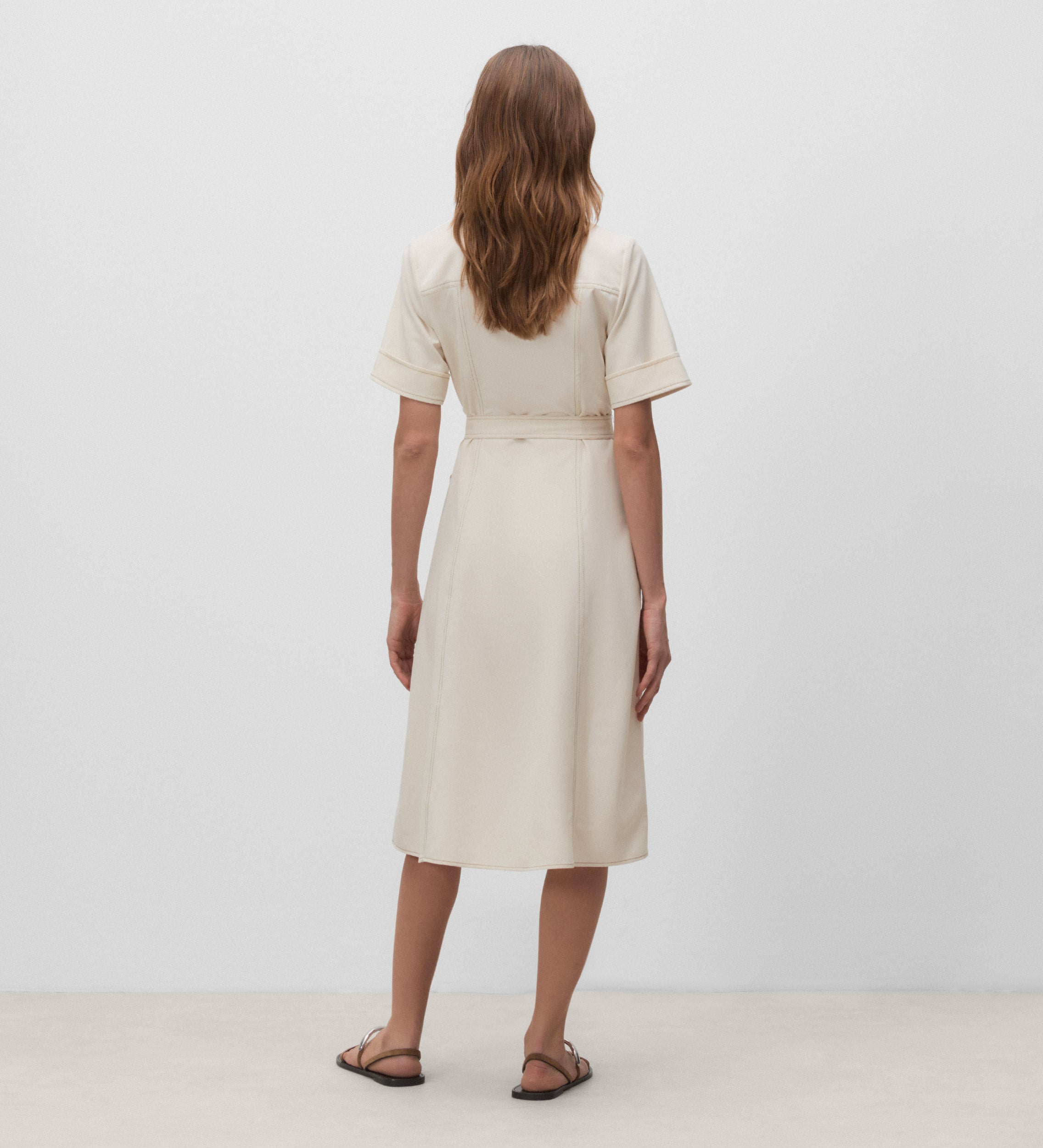 Short sleeve shirt dress