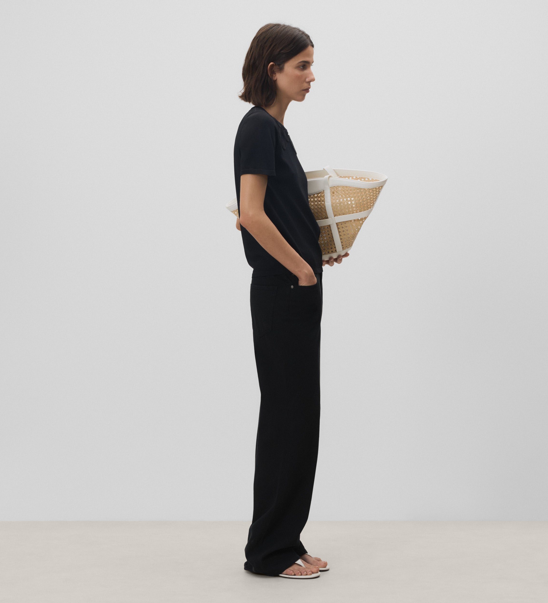Top tricot bordado