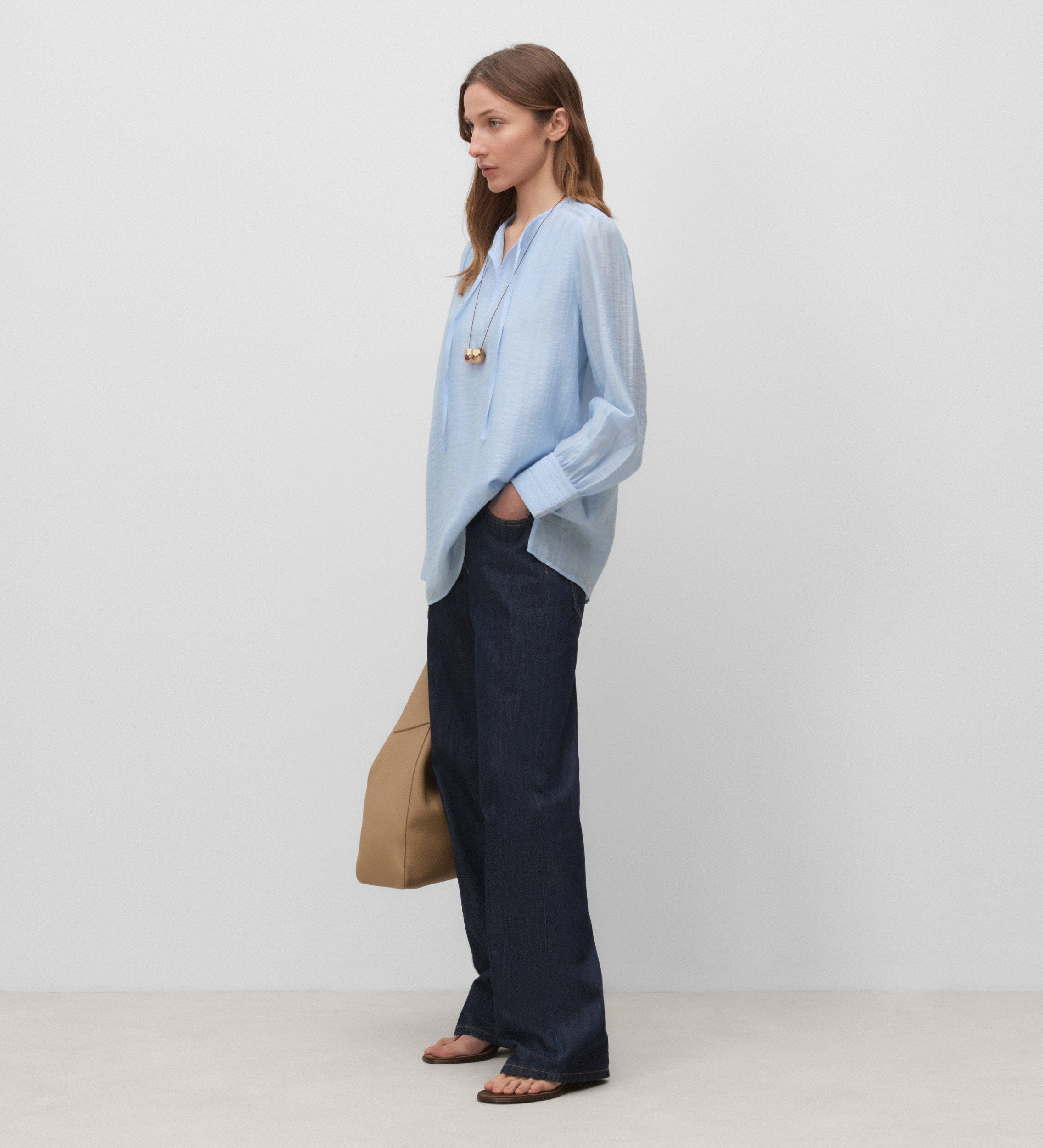 Blusa escote caja