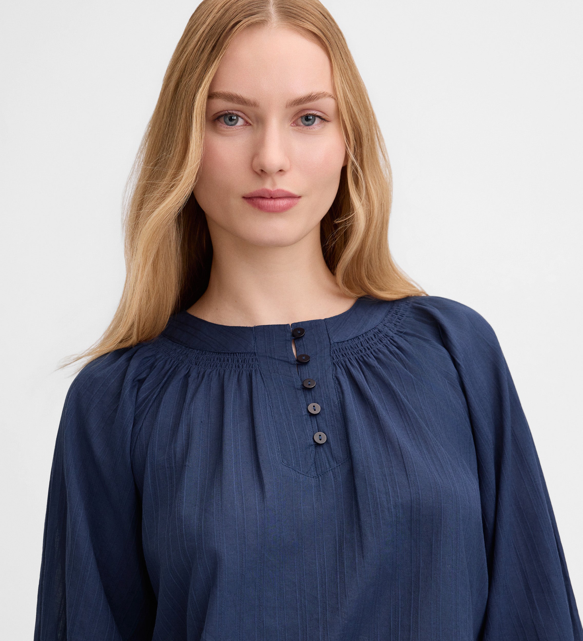 Blusa textura manga 3/4