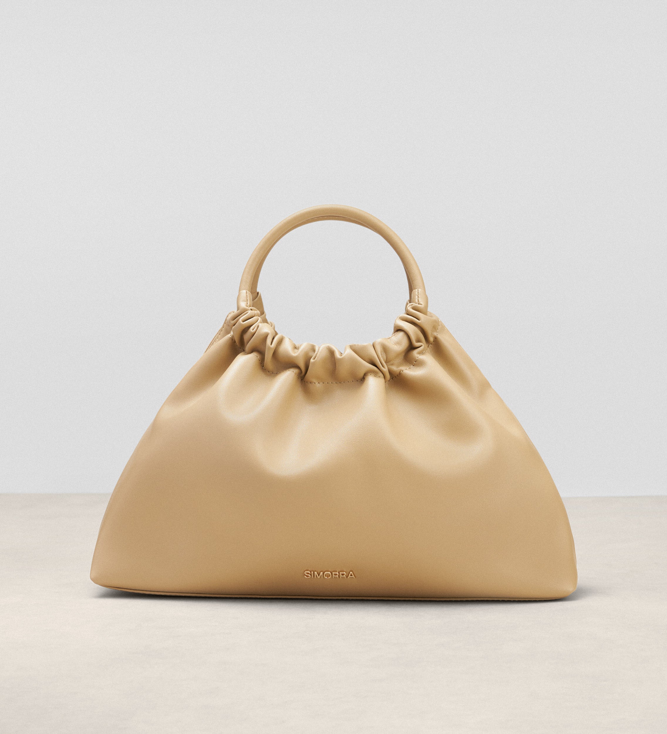 Bolso piel fruncido