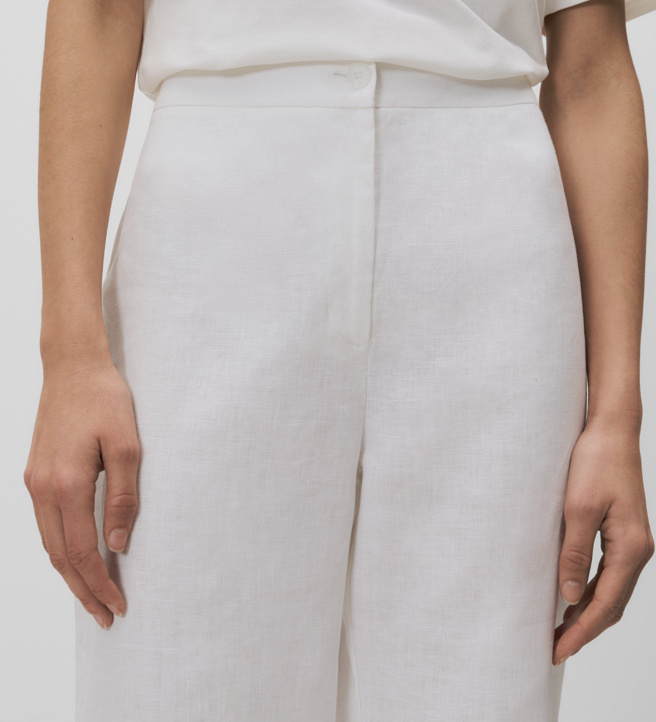 Pantalón recto lino