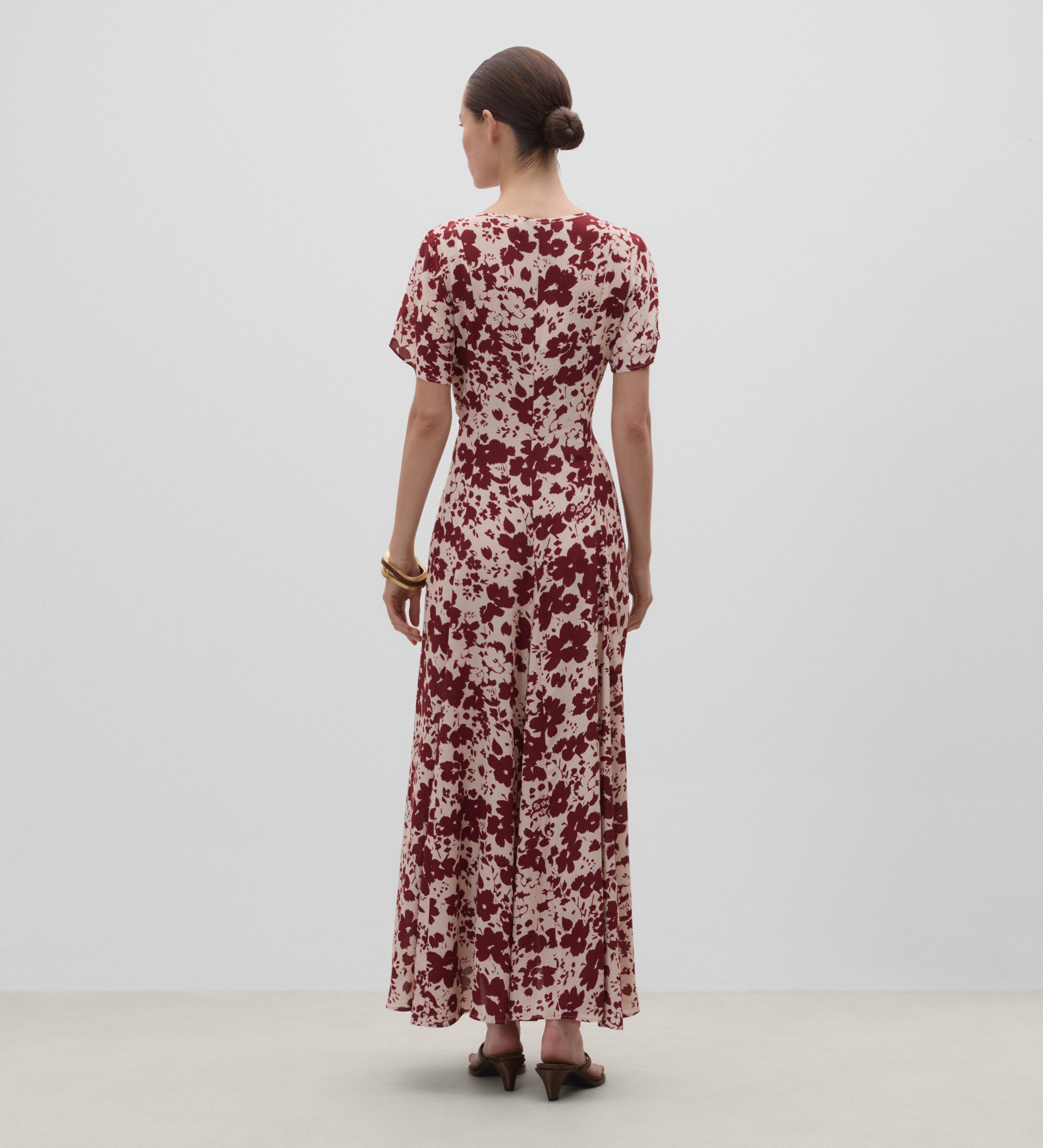 V-neck print dress