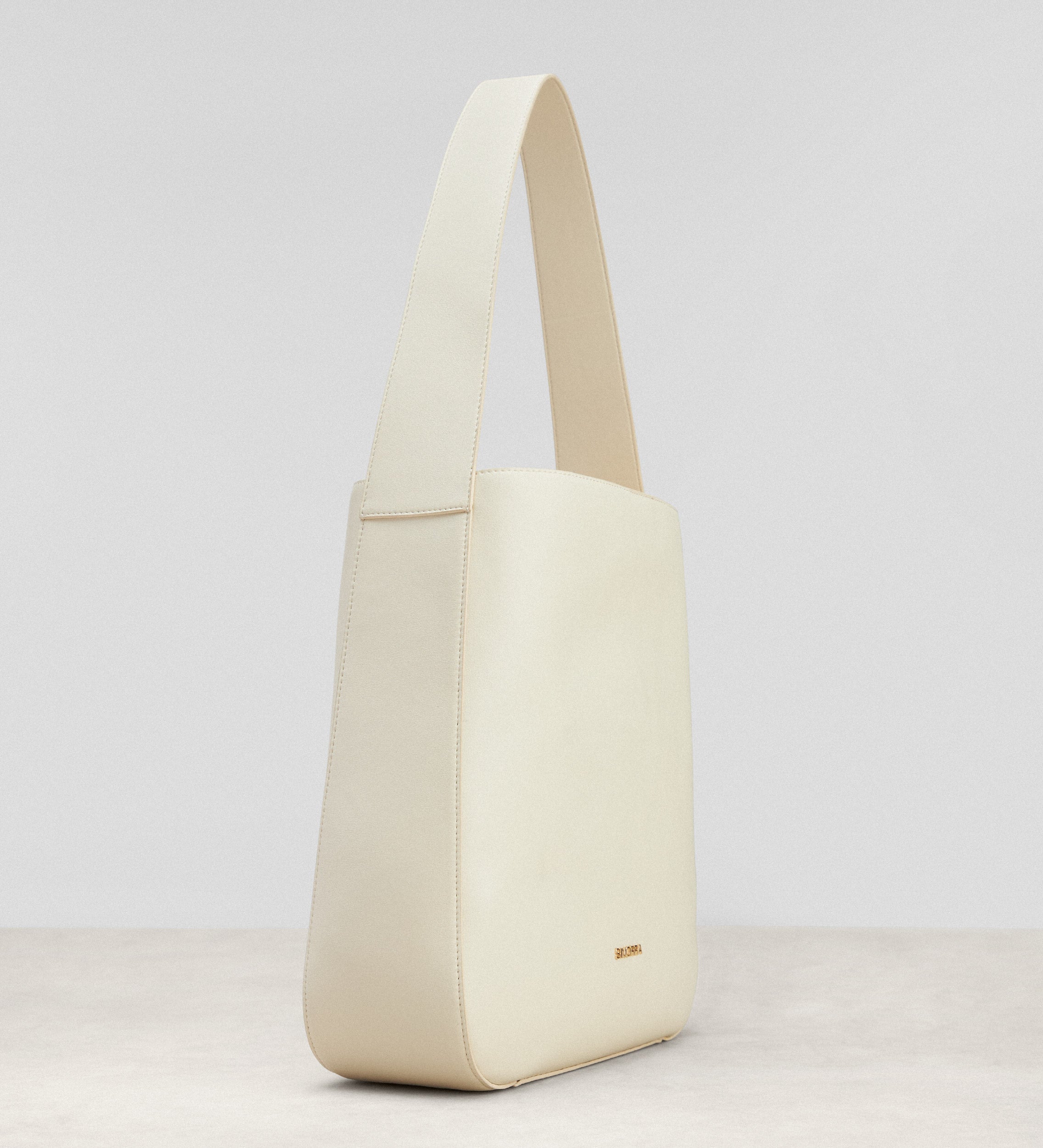 Leather shopper bag