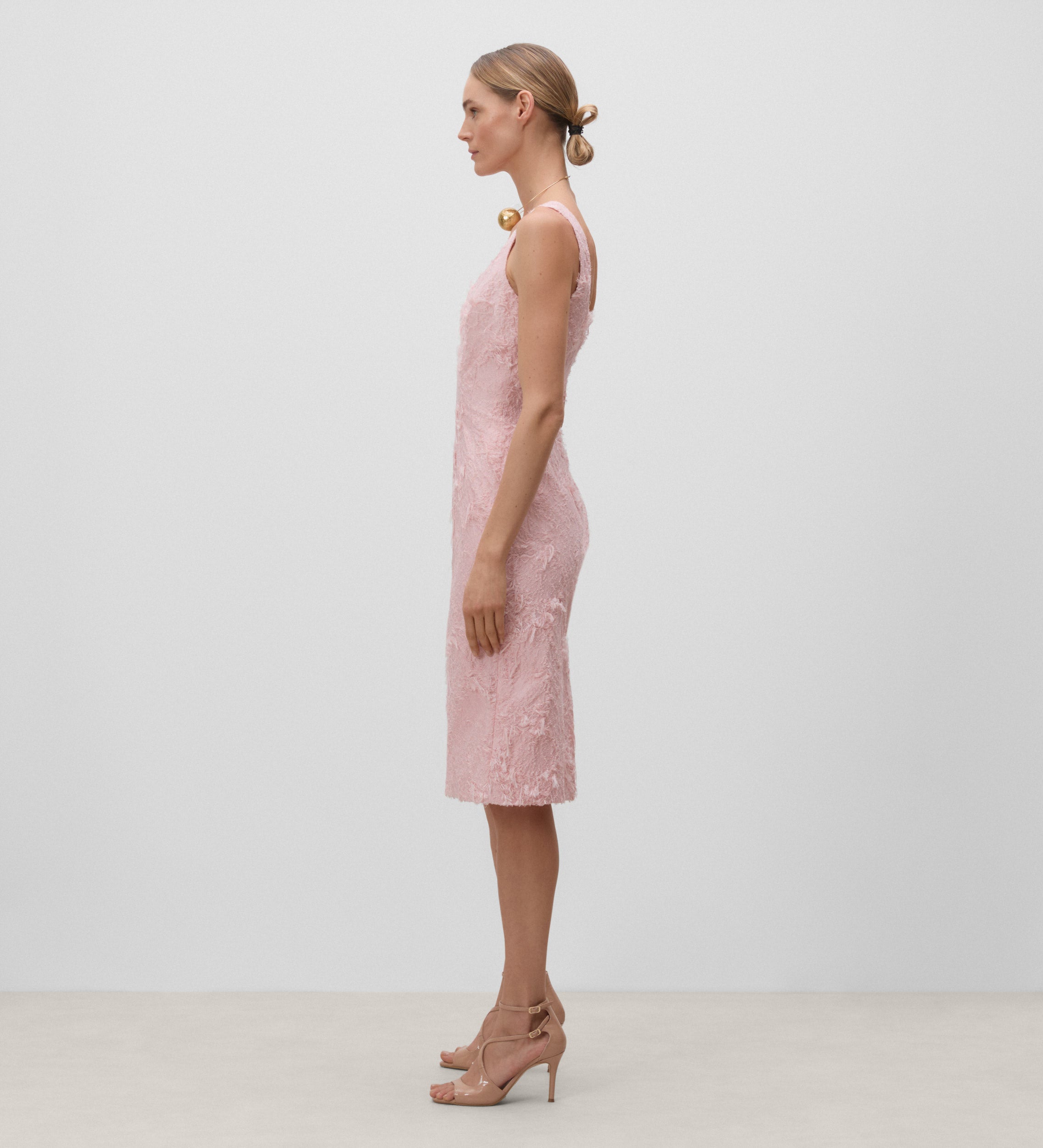 Square neckline tube dress