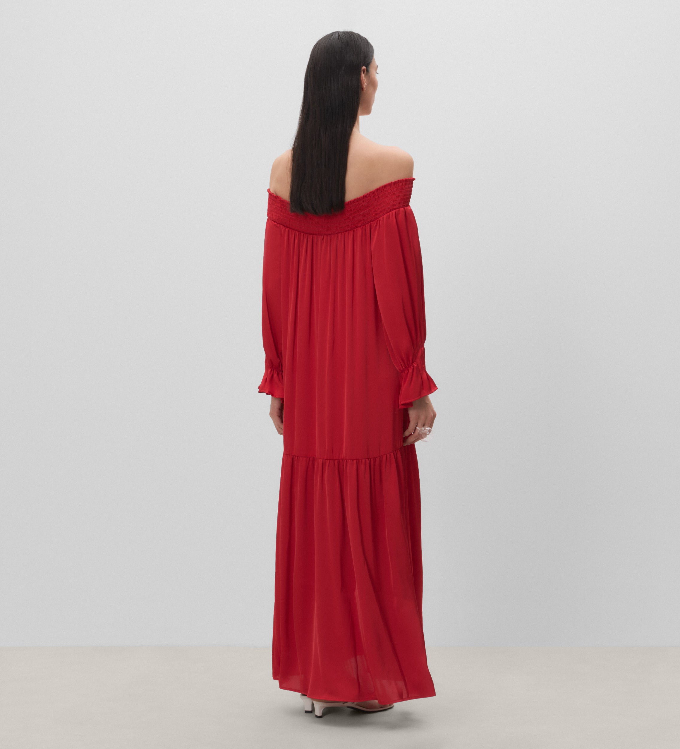Long satin dress