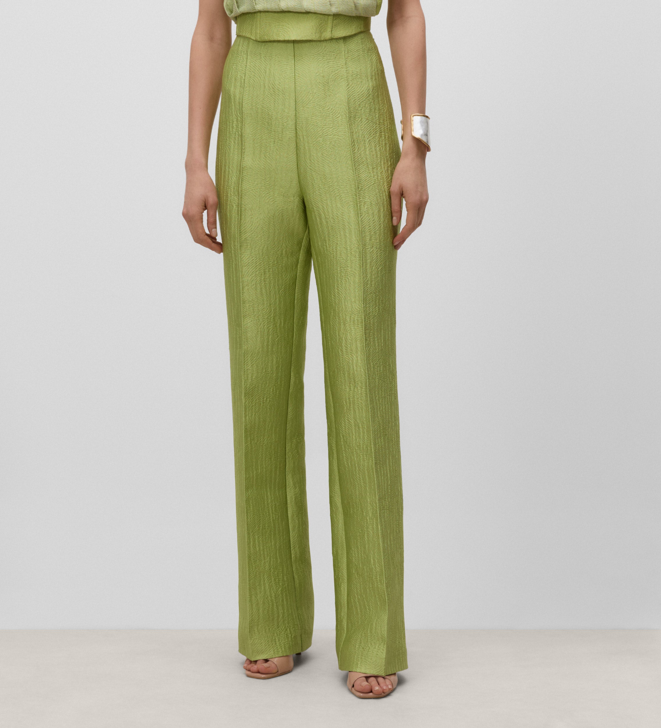 Pantalon droit taille haute
