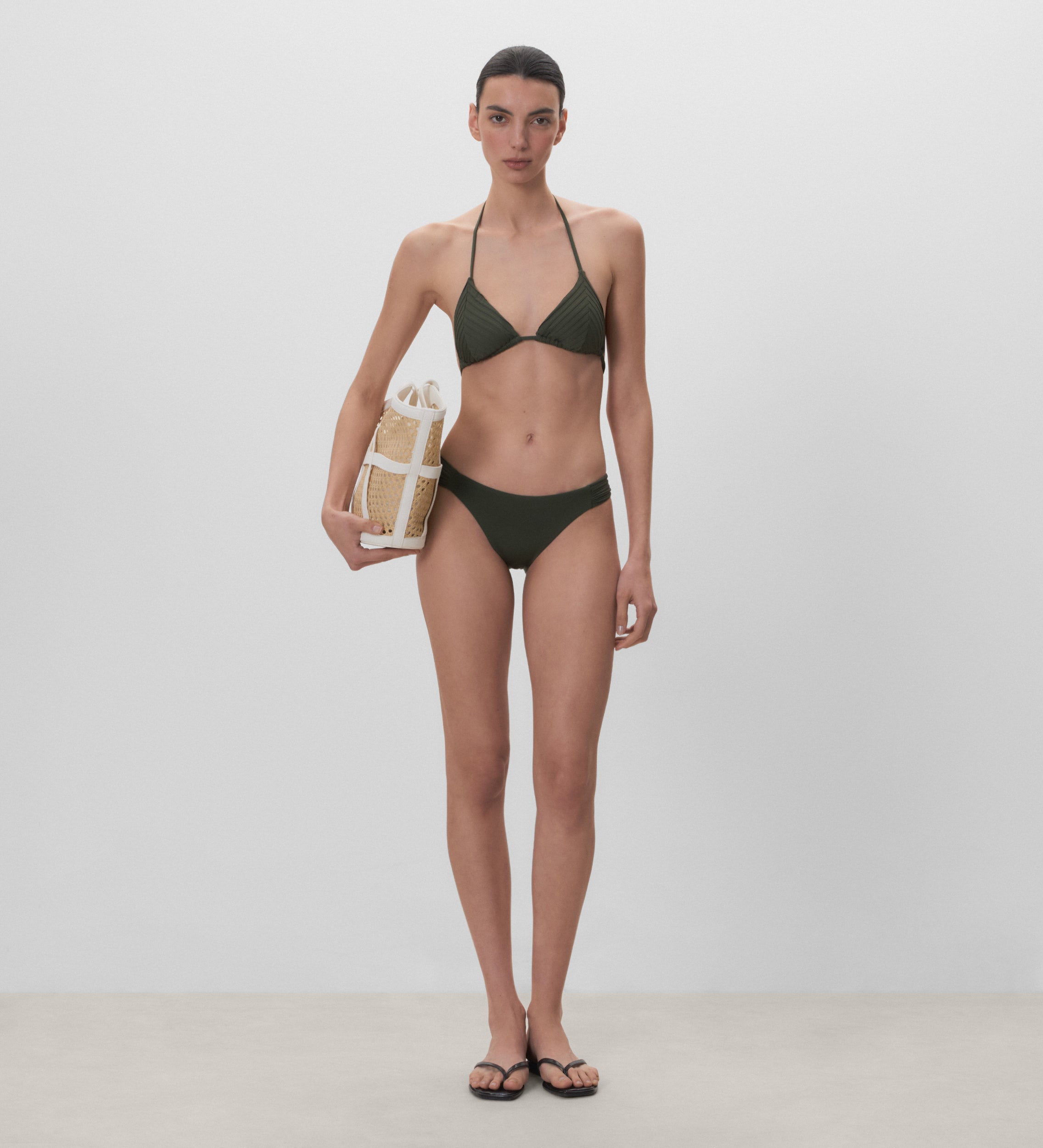 Top de bikini textura triangular